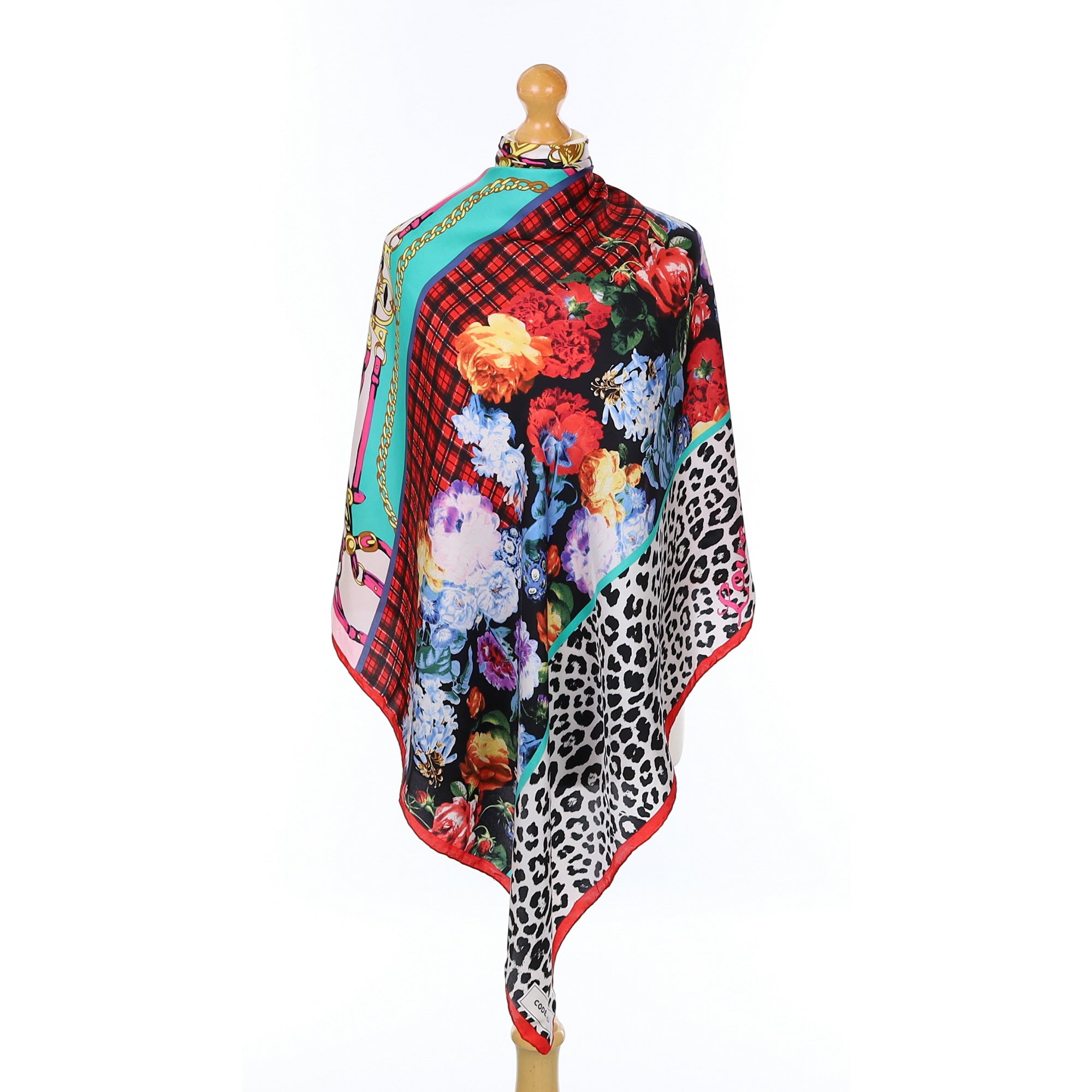 Codello Multicoloured Abstract Silk Scarf