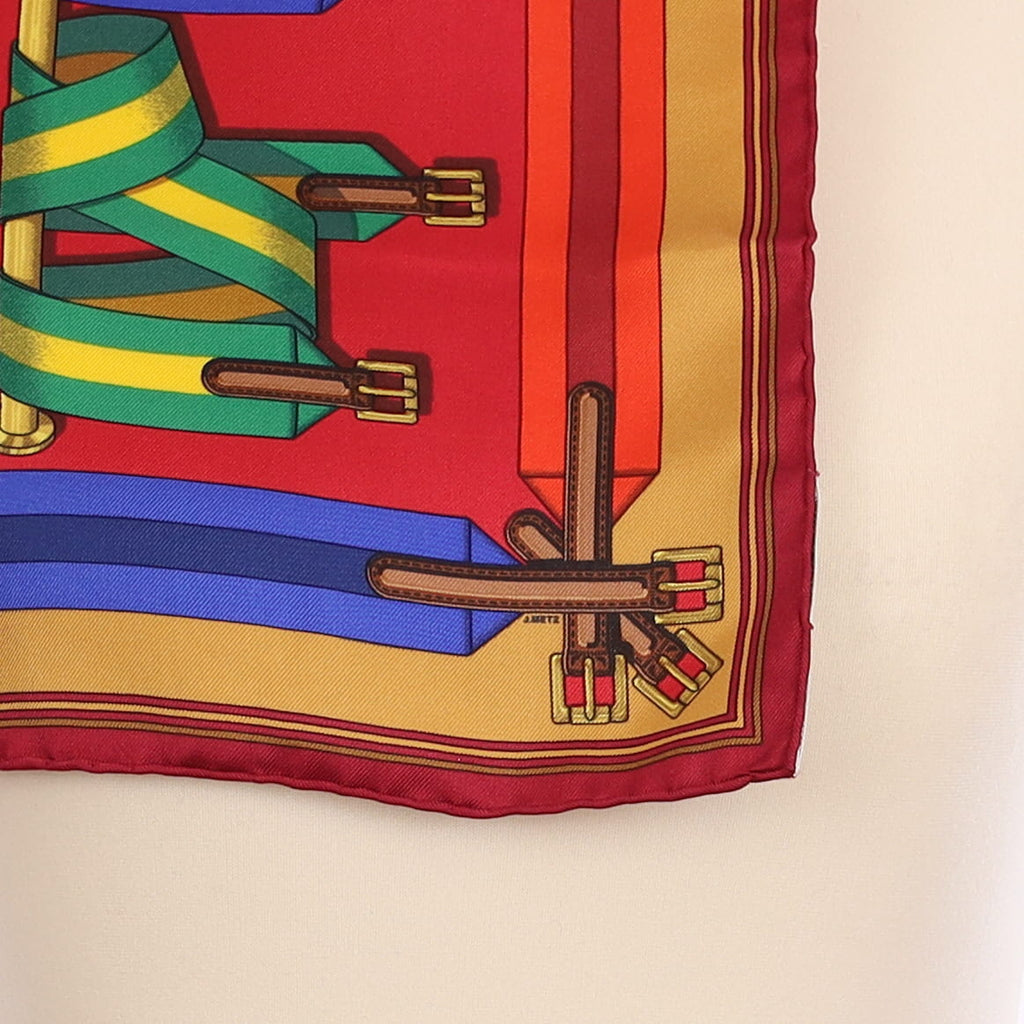 Brand New Boxed Hermès Les Sangles Silk Scarf