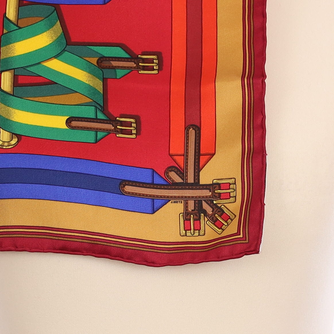 Brand New Boxed Hermès Les Sangles Silk Scarf