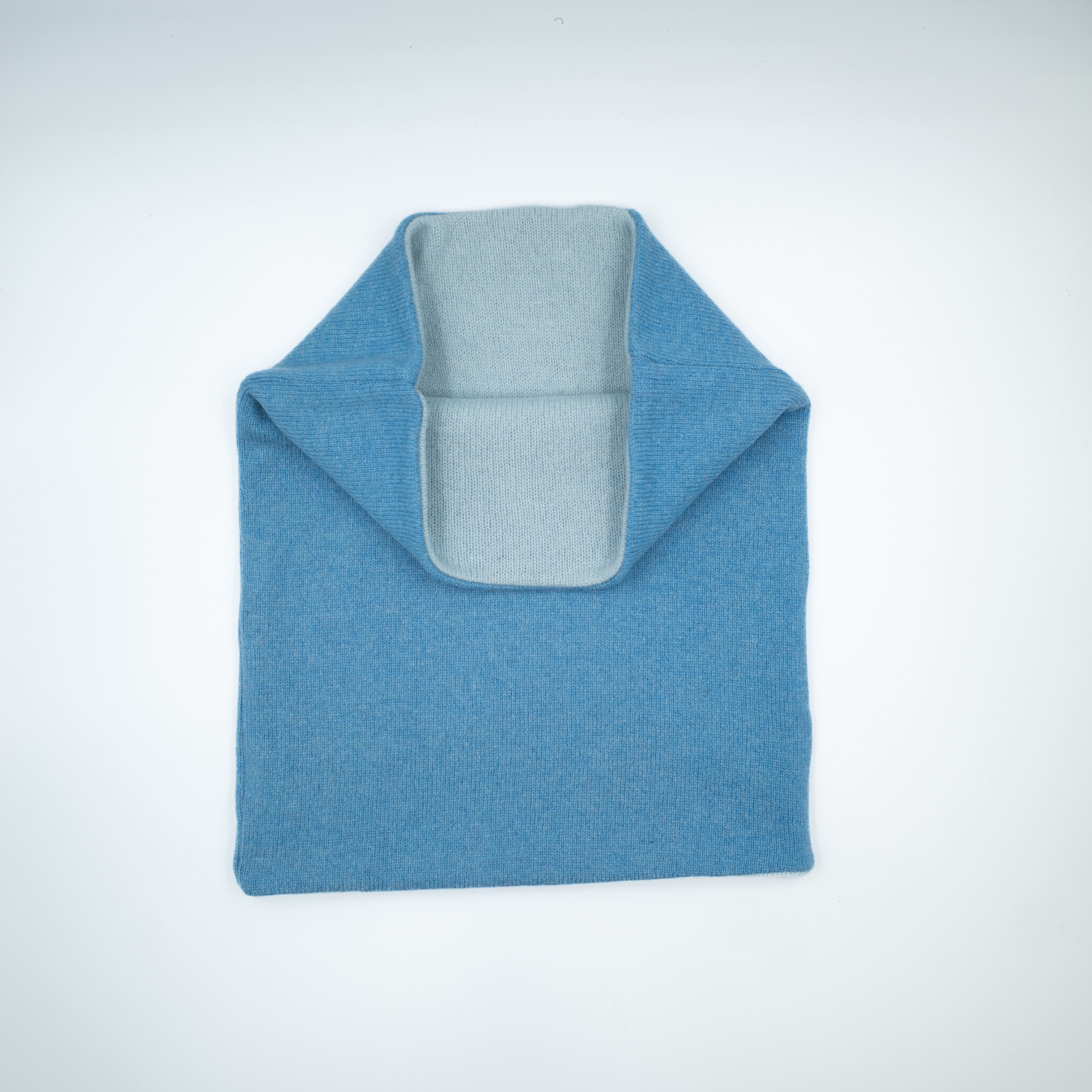 Sky Blue and Pale Aqua Luxury Double Layered Snood