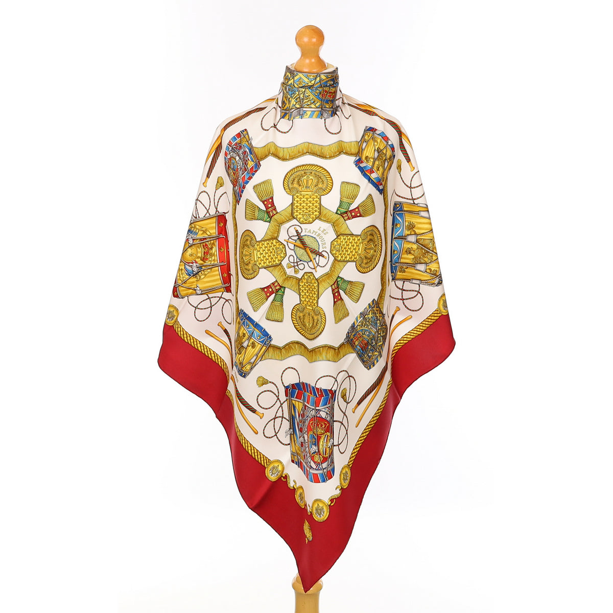 Hermès Les Tambours Silk Scarf