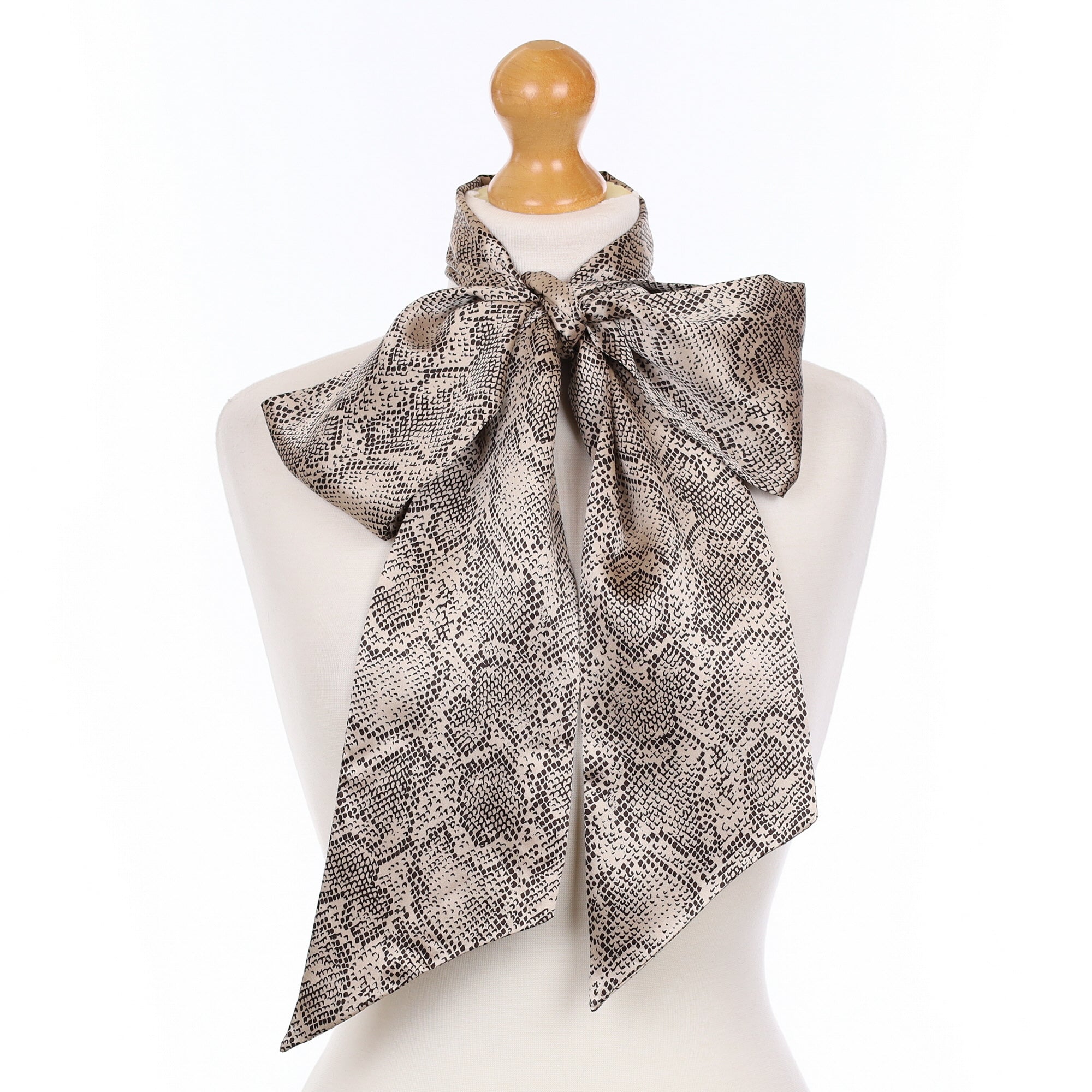 Jaeger Pussy Bow Silk Scarf