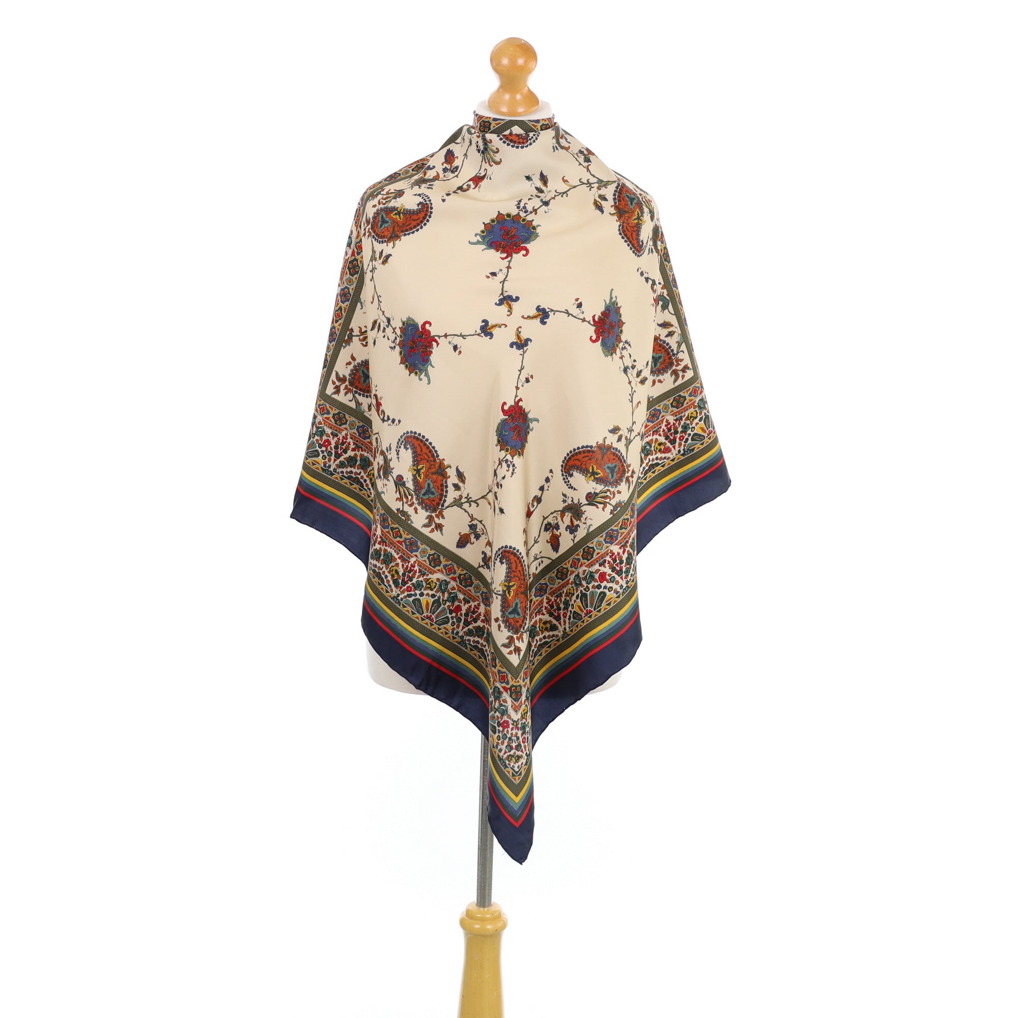 Abstract Paisley Vintage Silk Scarf