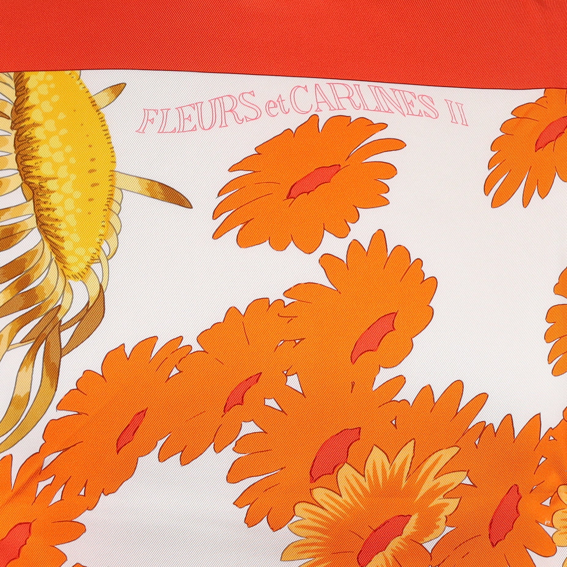 Brand New Boxed Hermès Fleurs et Carlines II Silk Scarf