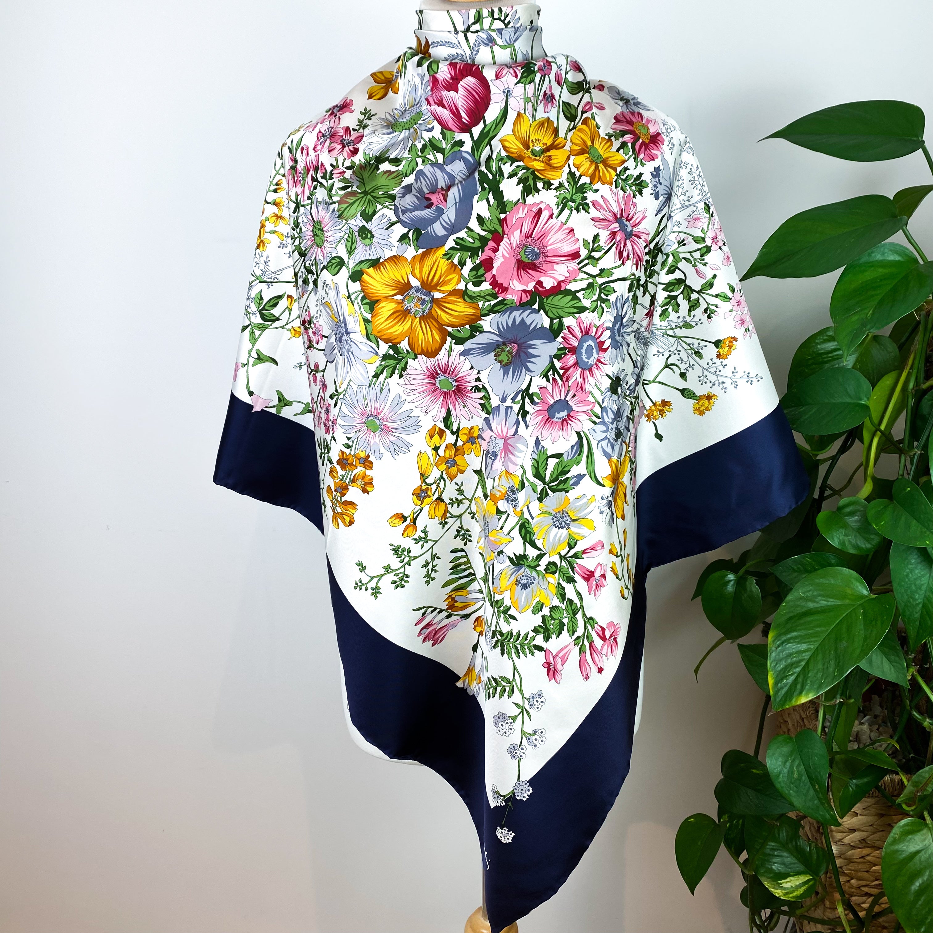 Immaculate Pierre Cardin Floral Vintage Silk Scarf