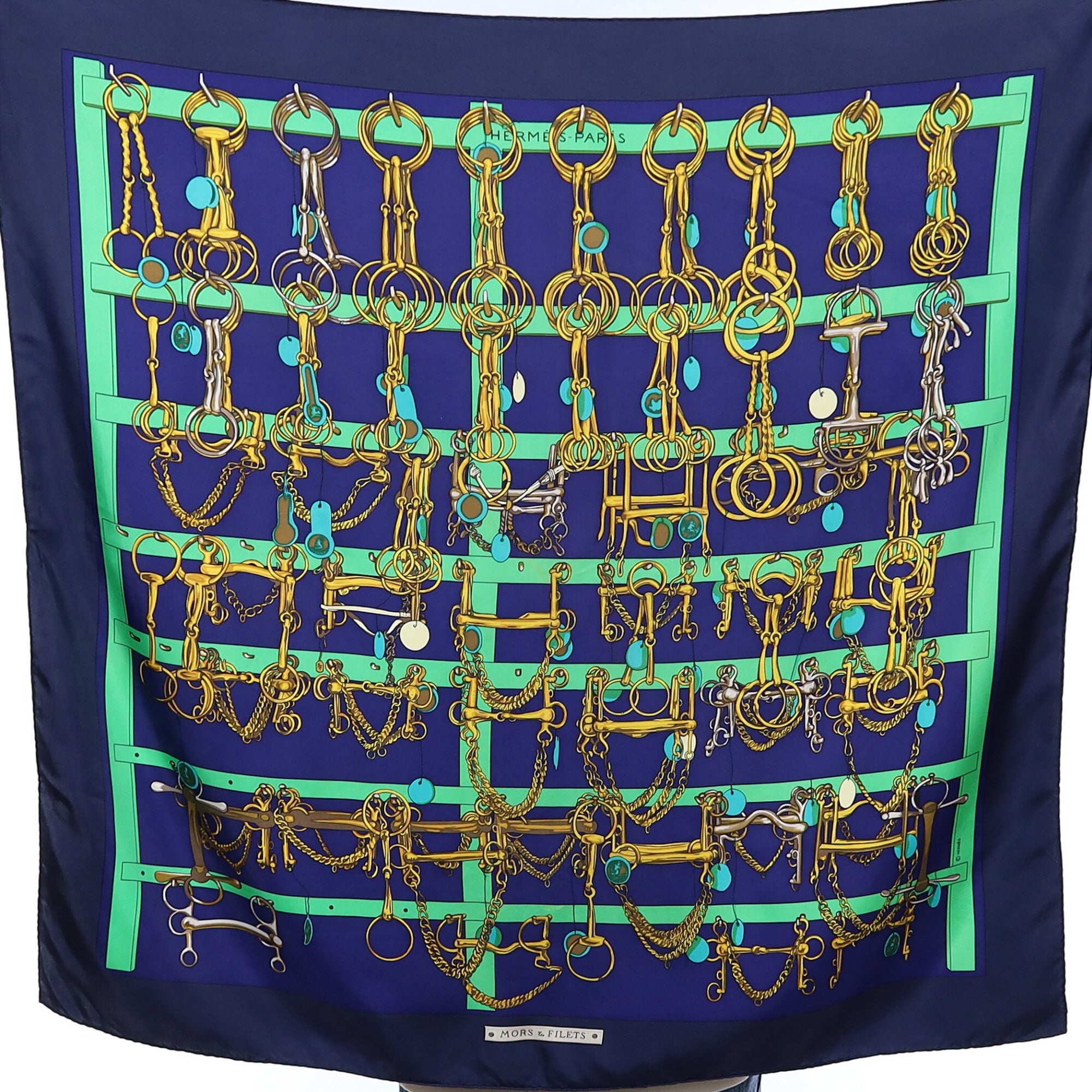 Hermès Mors & Filets Silk Scarf