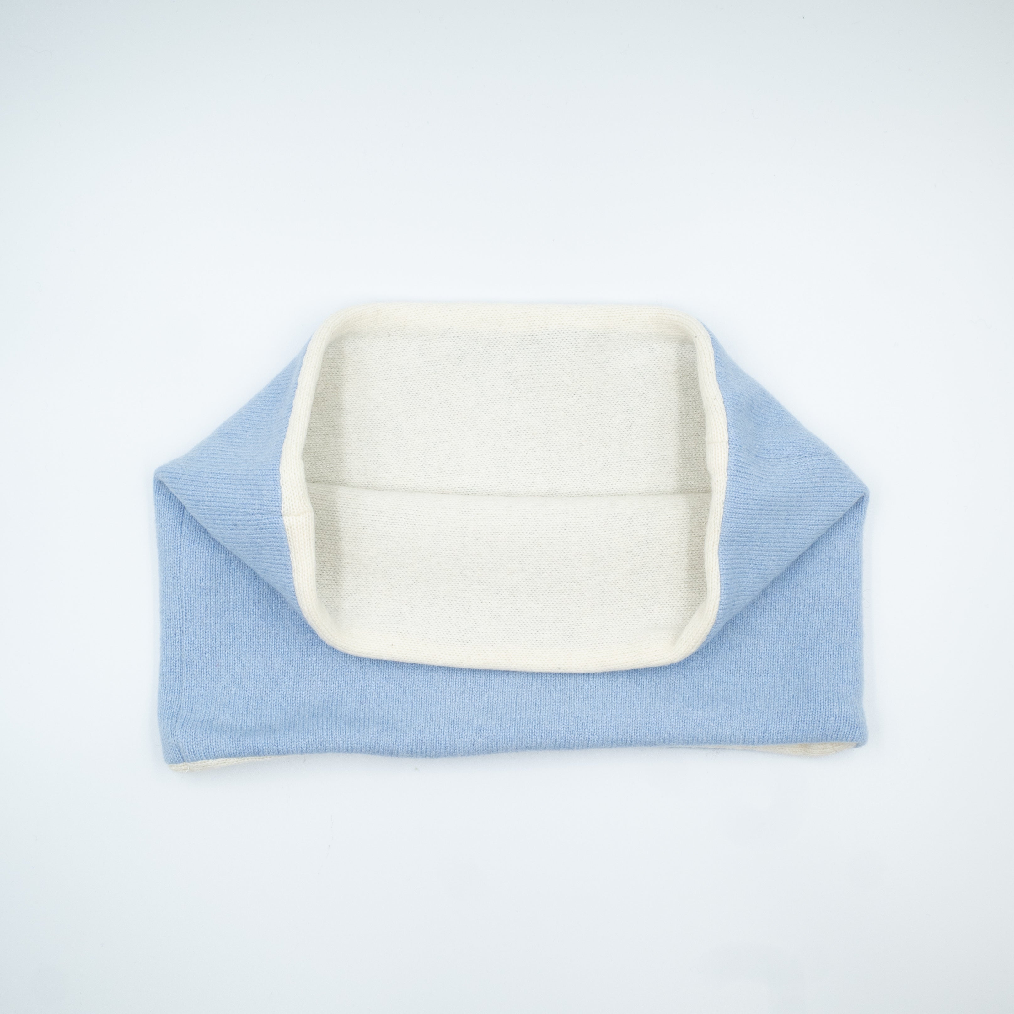 Baby Blue and Cream Cashmere Neck Warmer