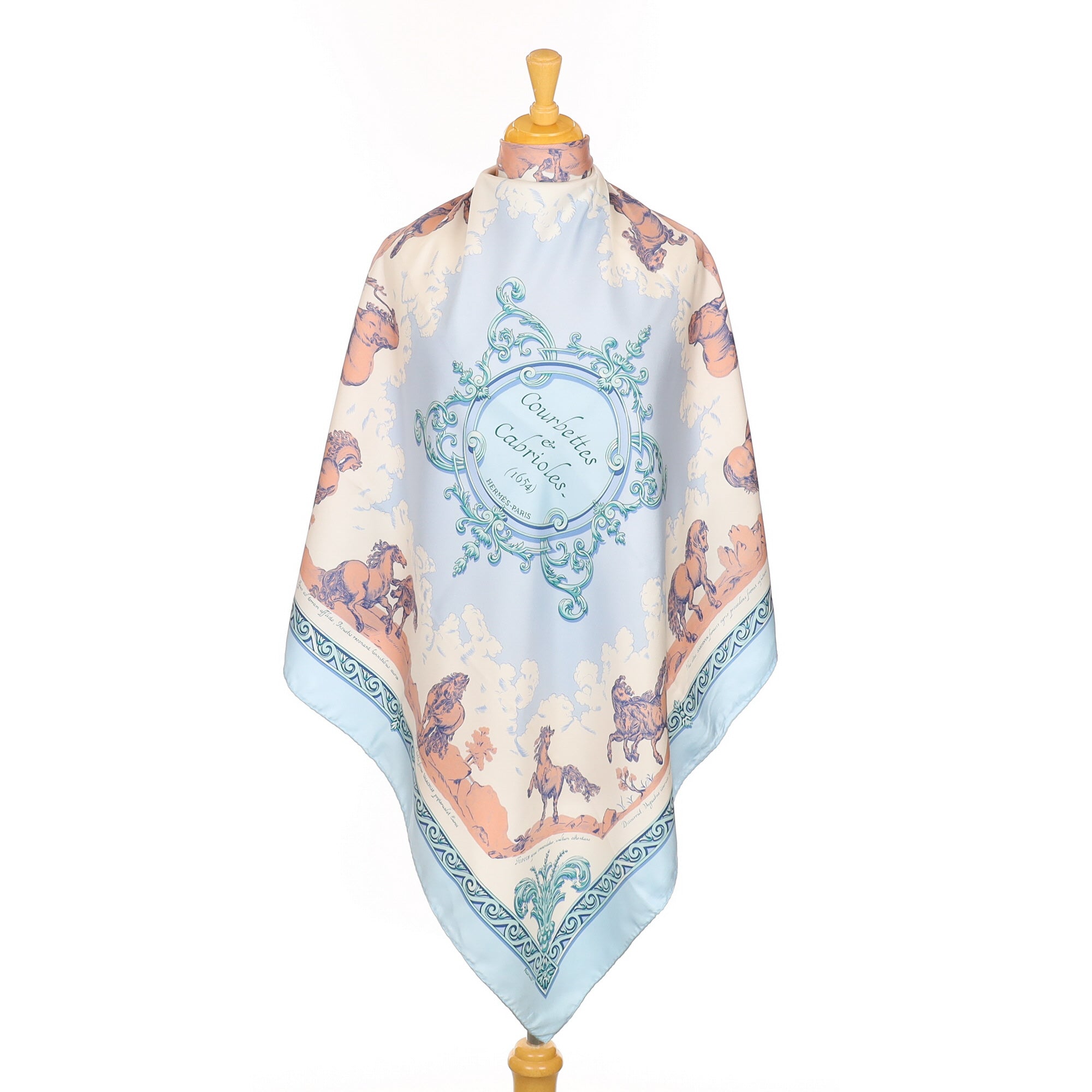 Immaculate Hermès Courbettes & Cabrioles Silk Scarf