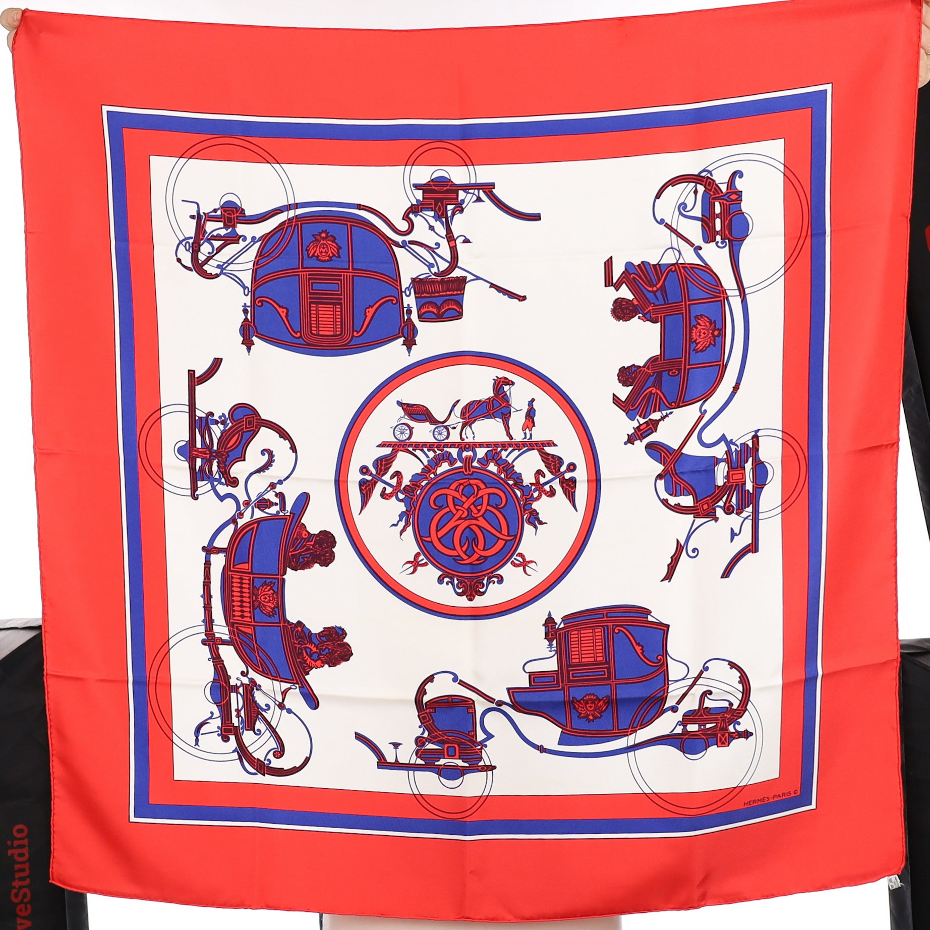 Brand New Boxed Hermès Ex Libris Silk Scarf