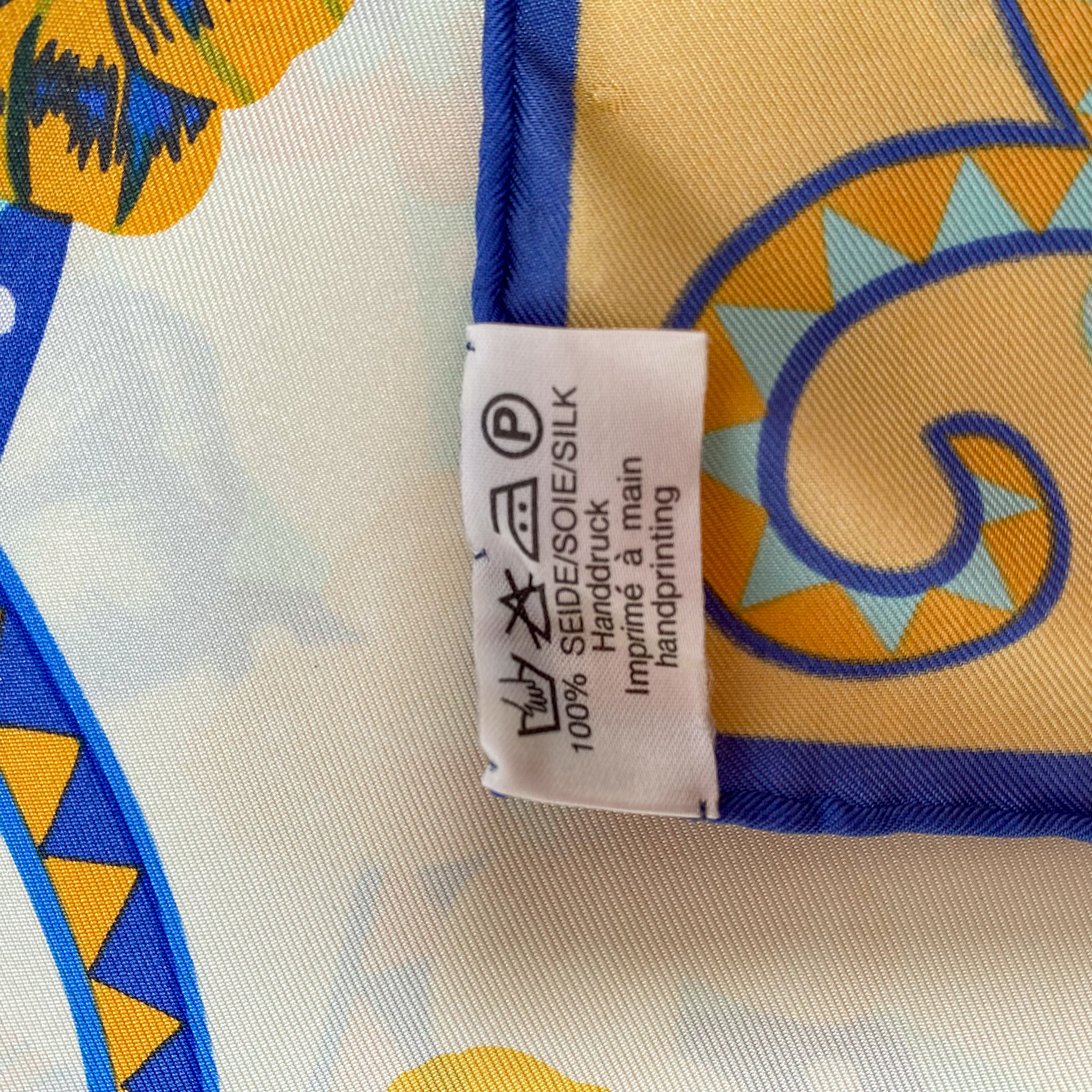 Striking Guy Laroche Floral Silk Scarf