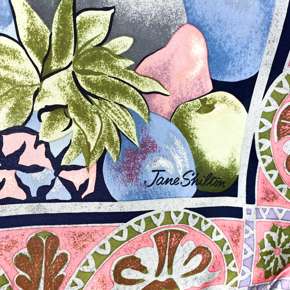 Jane Shilton Fruits and Flowers Vintage Silk Scarf