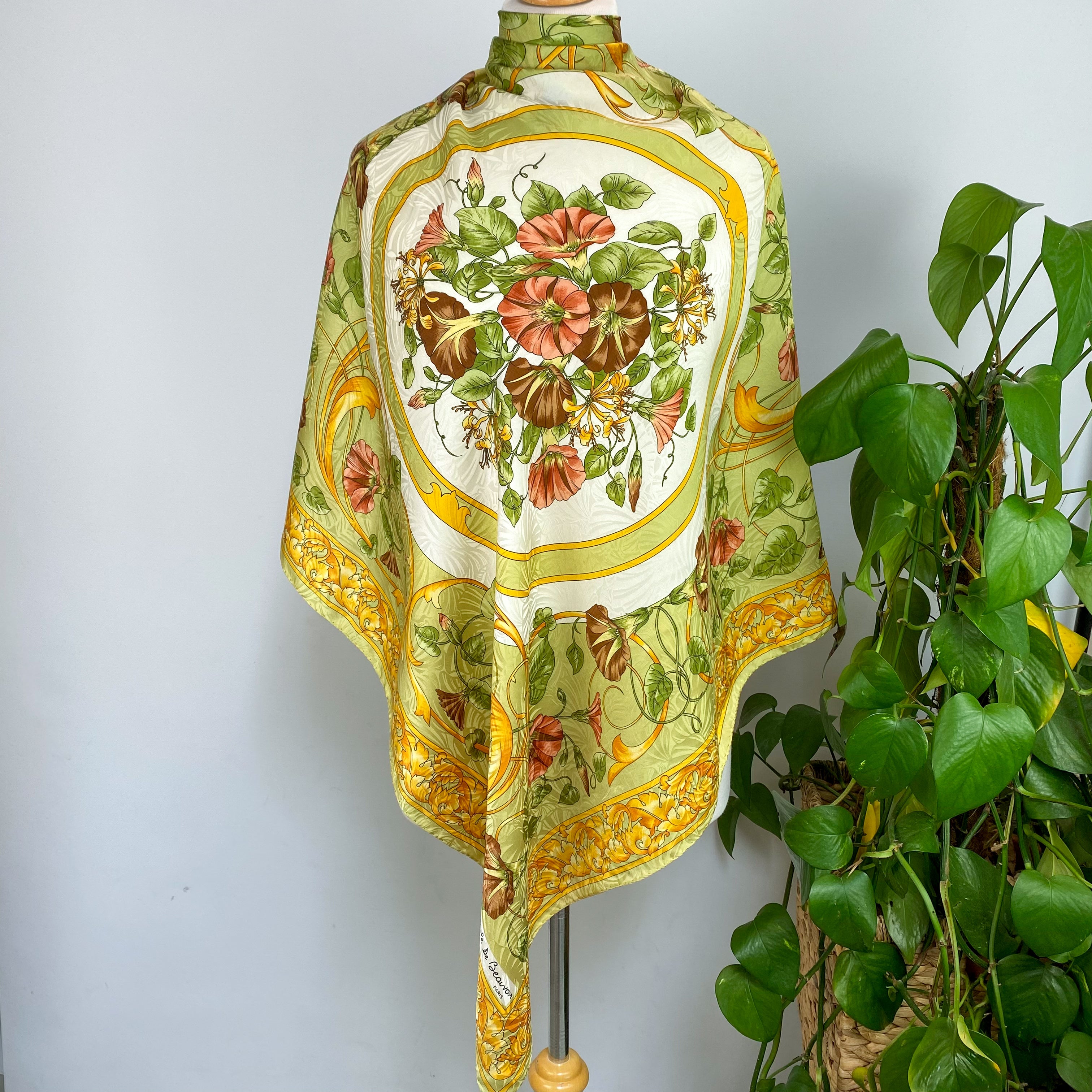 Vintage Nicole De Beauvoir Silk Scarf