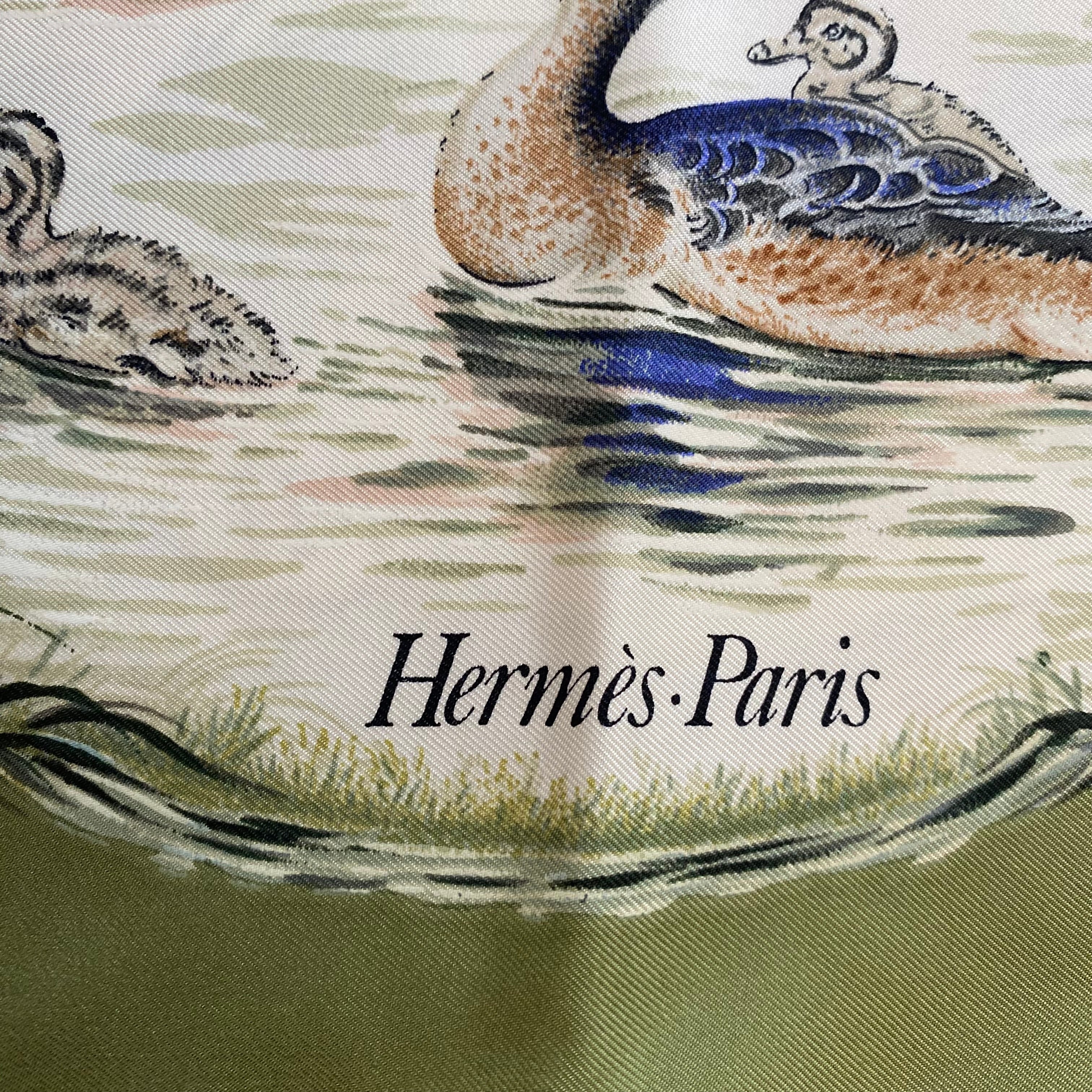 Hermès Halte En Camargue Silk Scarf