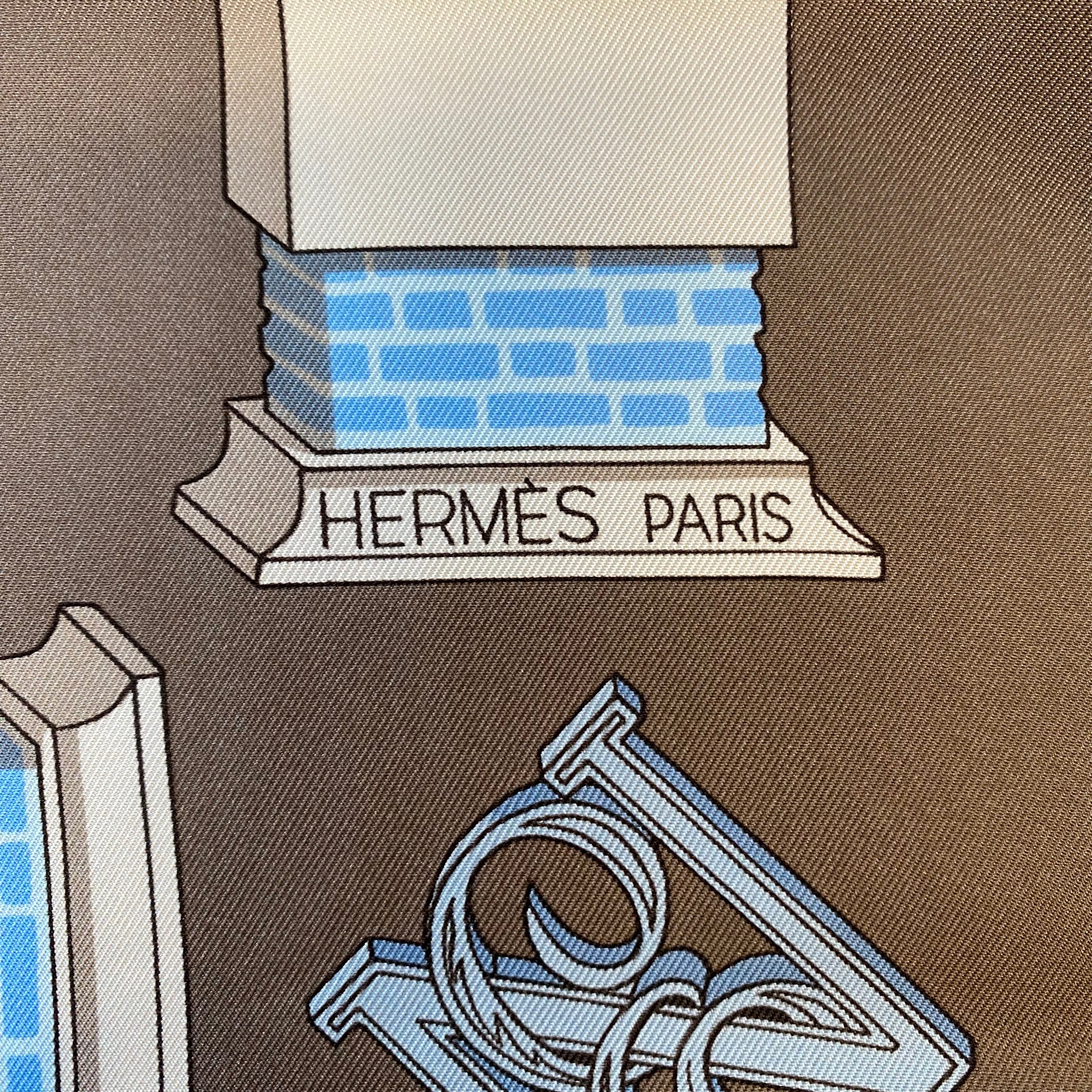 Hermès Vue de Biarritz Designer Silk Scarf Rare