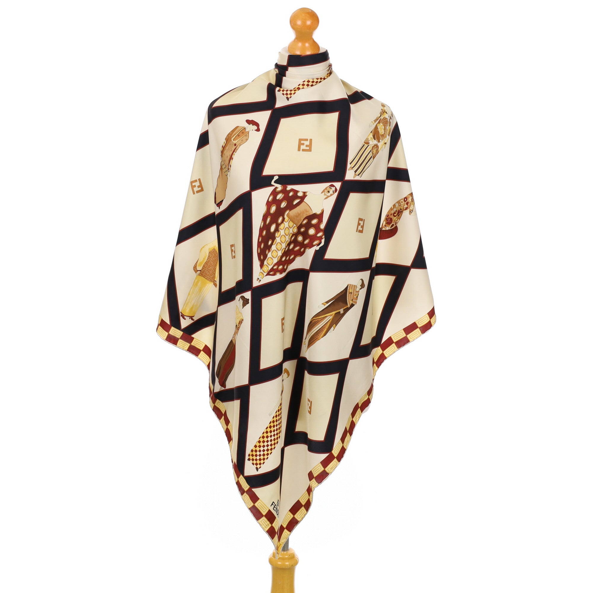 Designer Fendi Vintage Silk Scarf