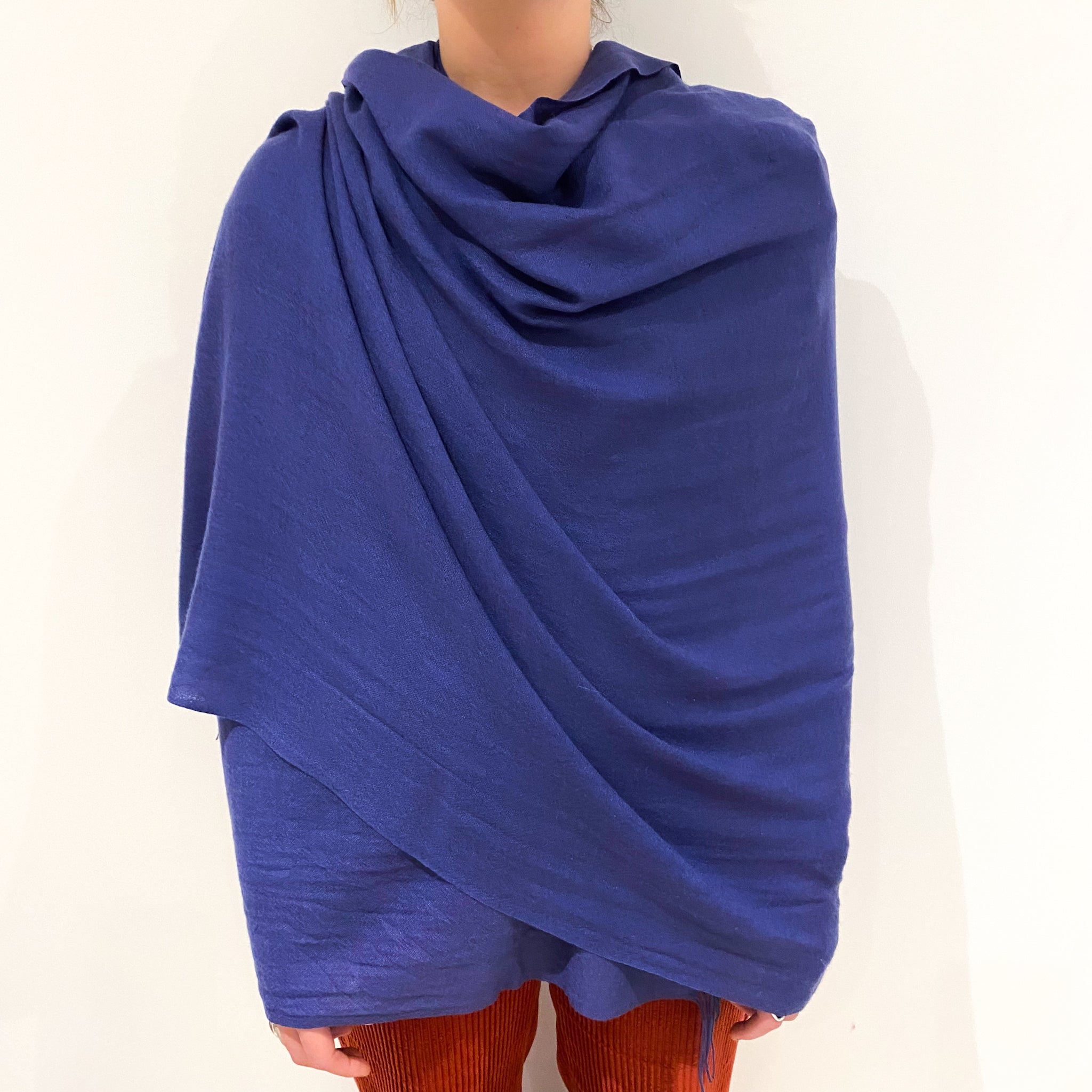 Midnight Blue Brand New Cashmere Pashmina Scarf