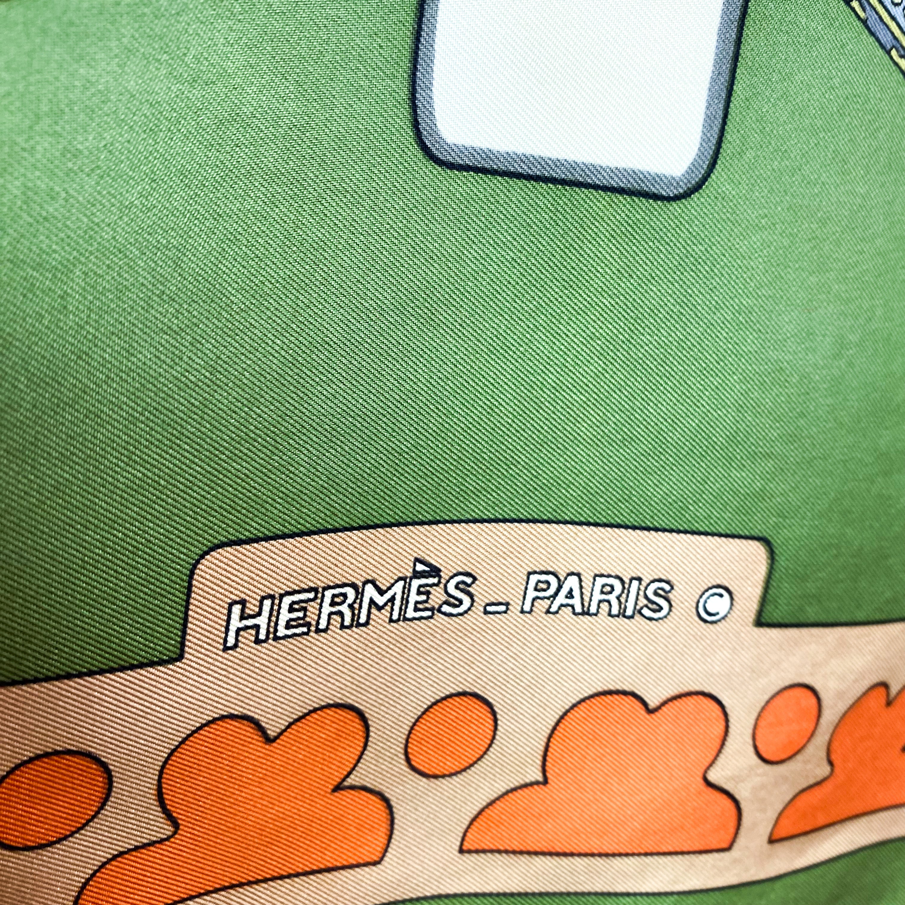 Boxed Hermes 1972 Diane Vintage Silk Scarf