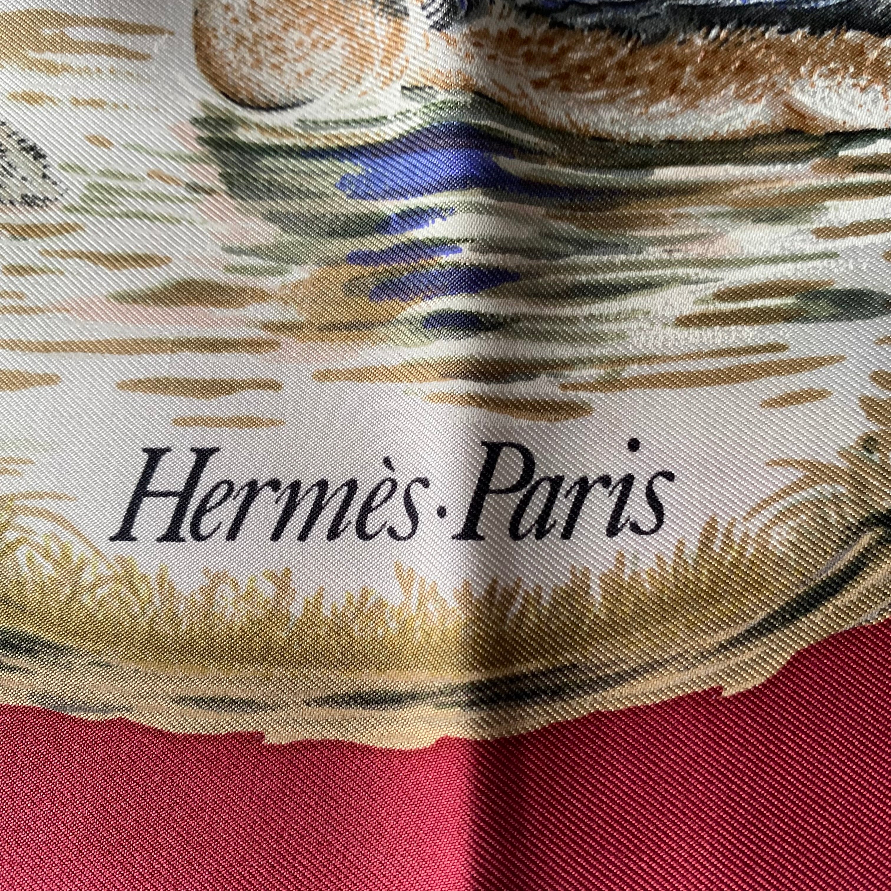 Hermès Halte en Camargue Silk Scarf