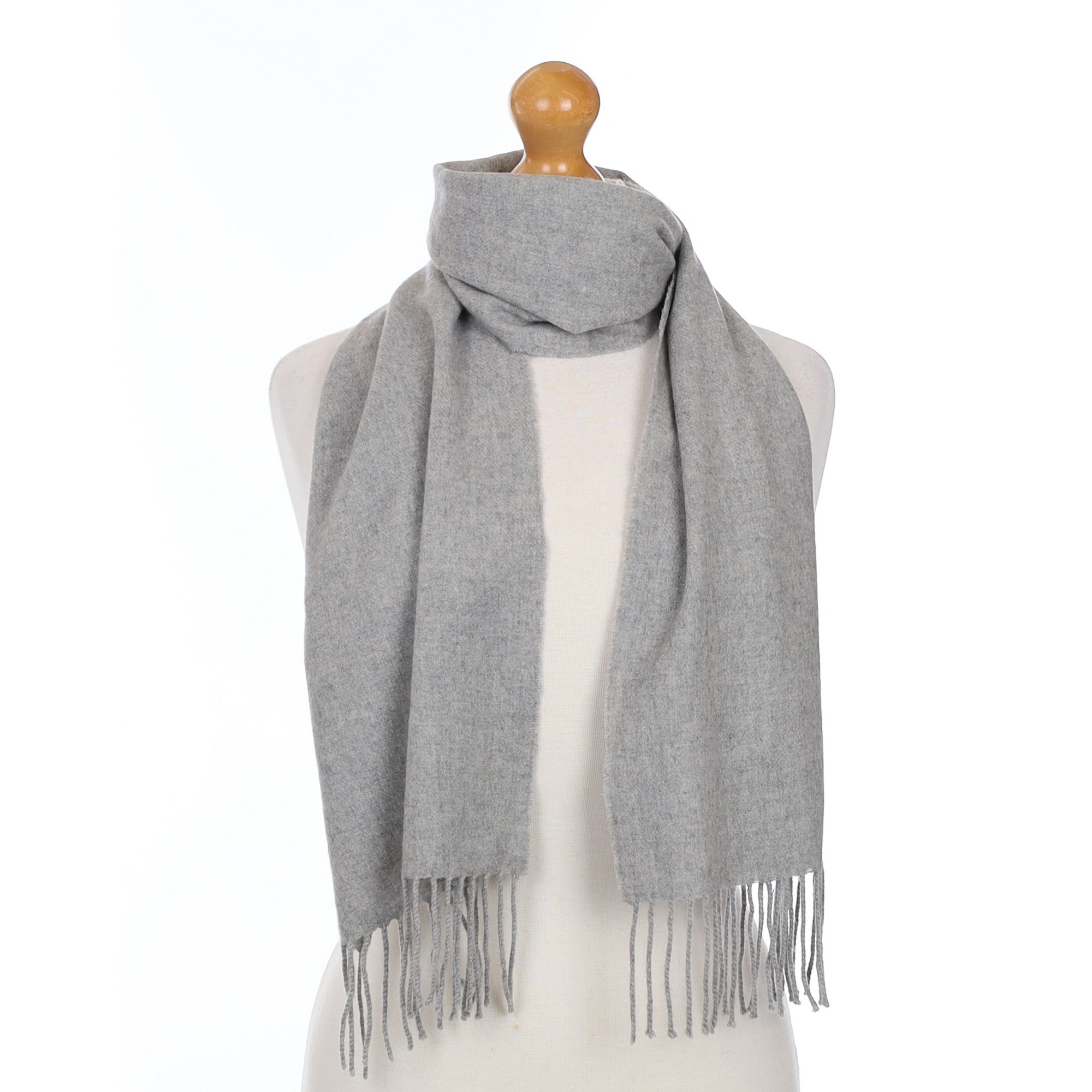 Smoke Grey Cashmere Woven Scarf