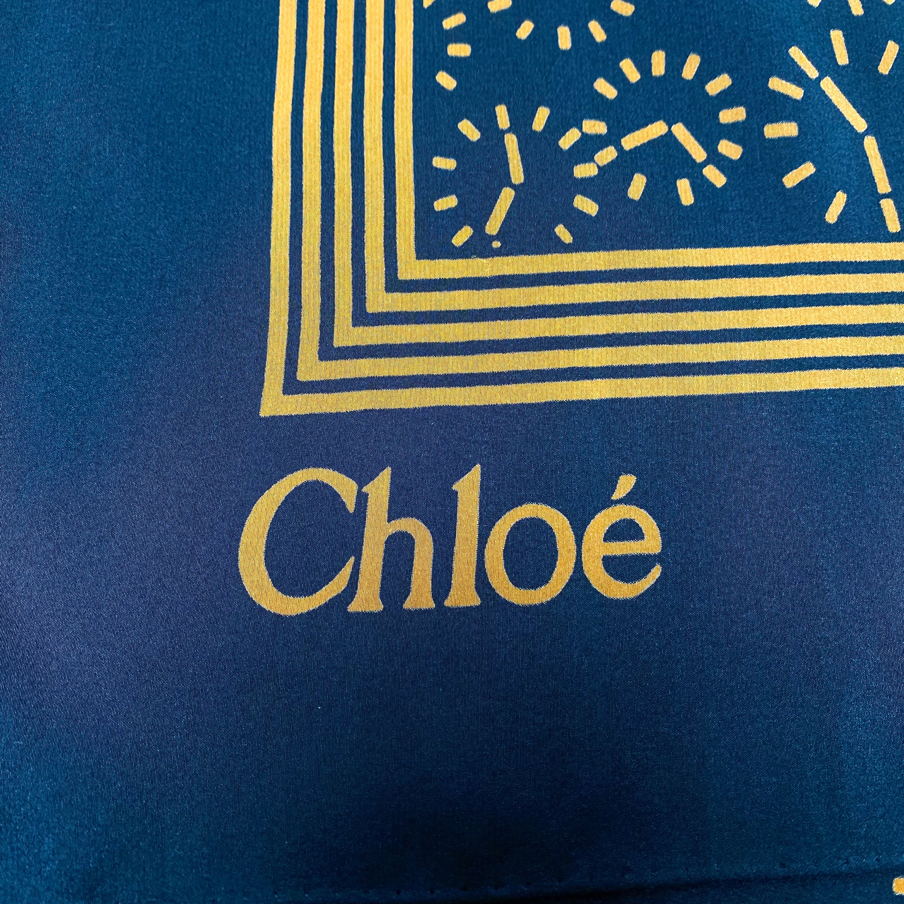 Chloé Clock Designer Silk Scarf