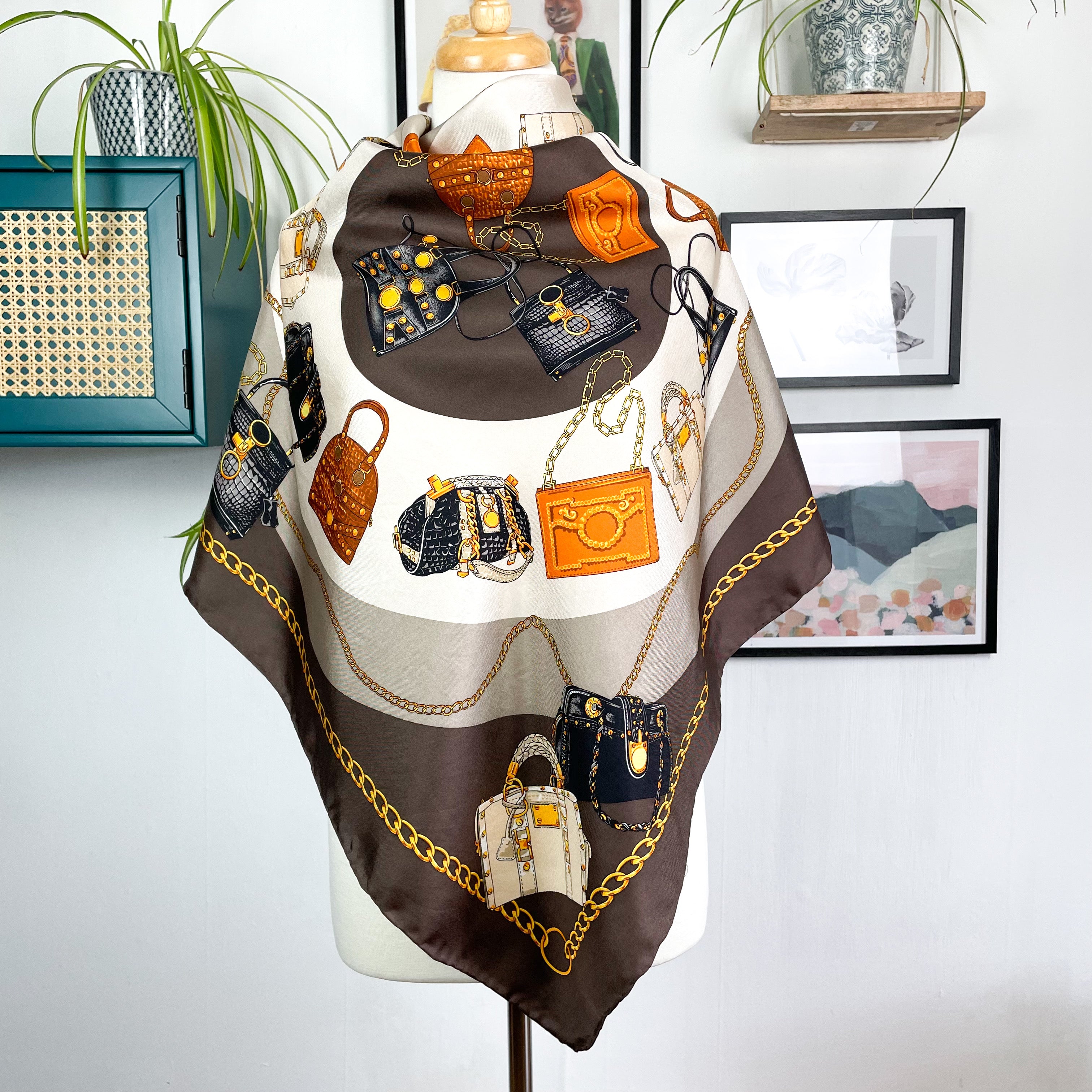 Handbag Design Large Italian Silk Scarf