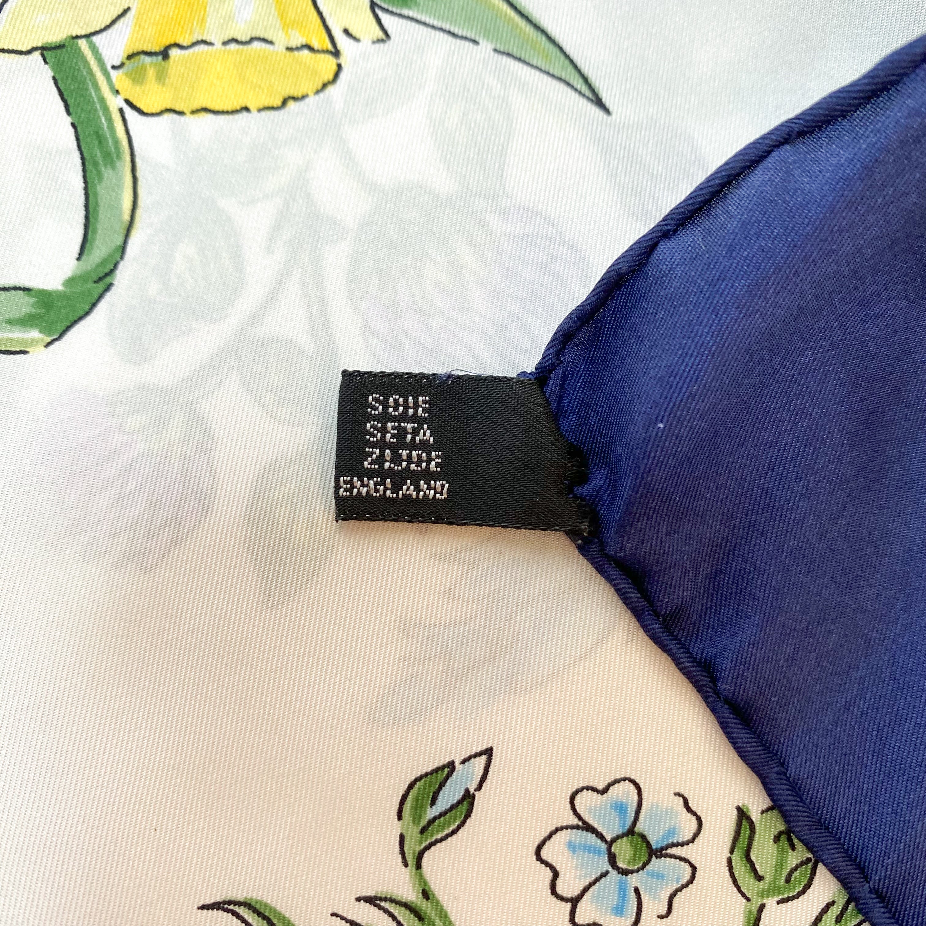 Harrods Vintage Floral Silk Scarf