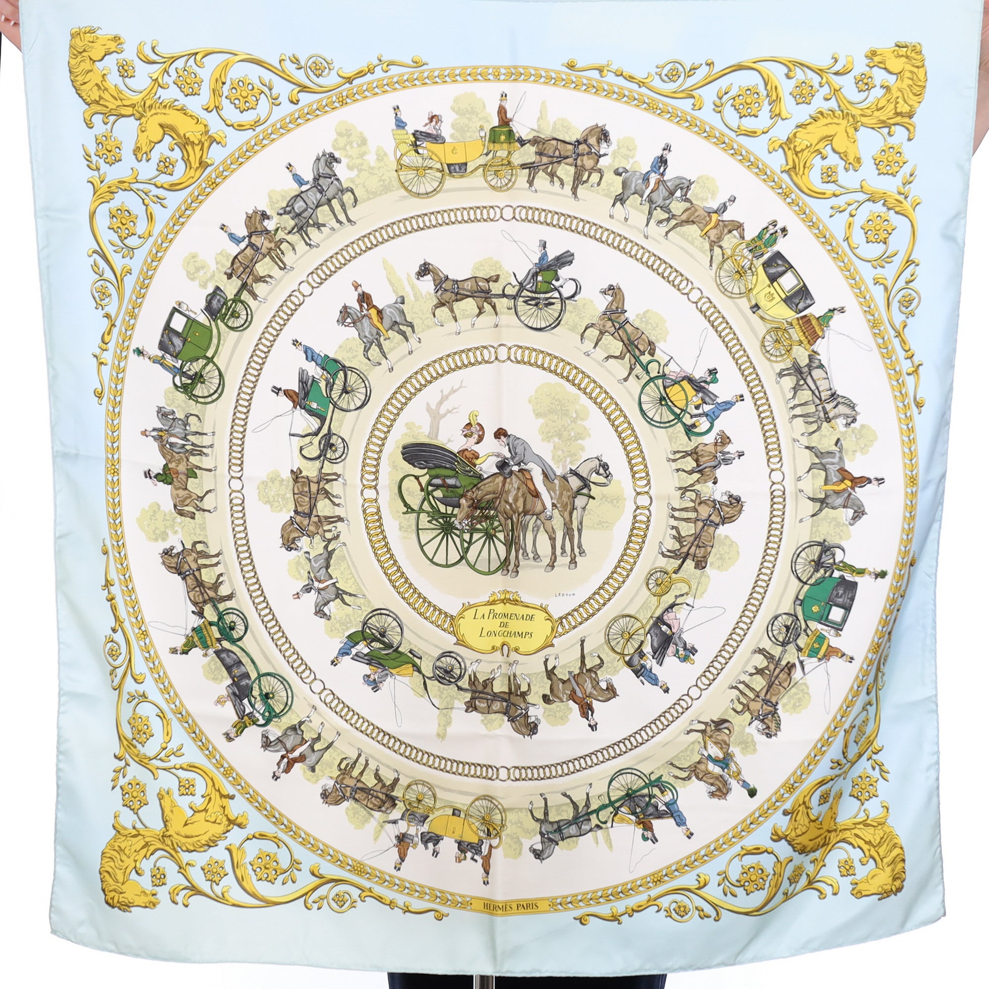 Hermès La Promenade de Longchamps Silk Scarf
