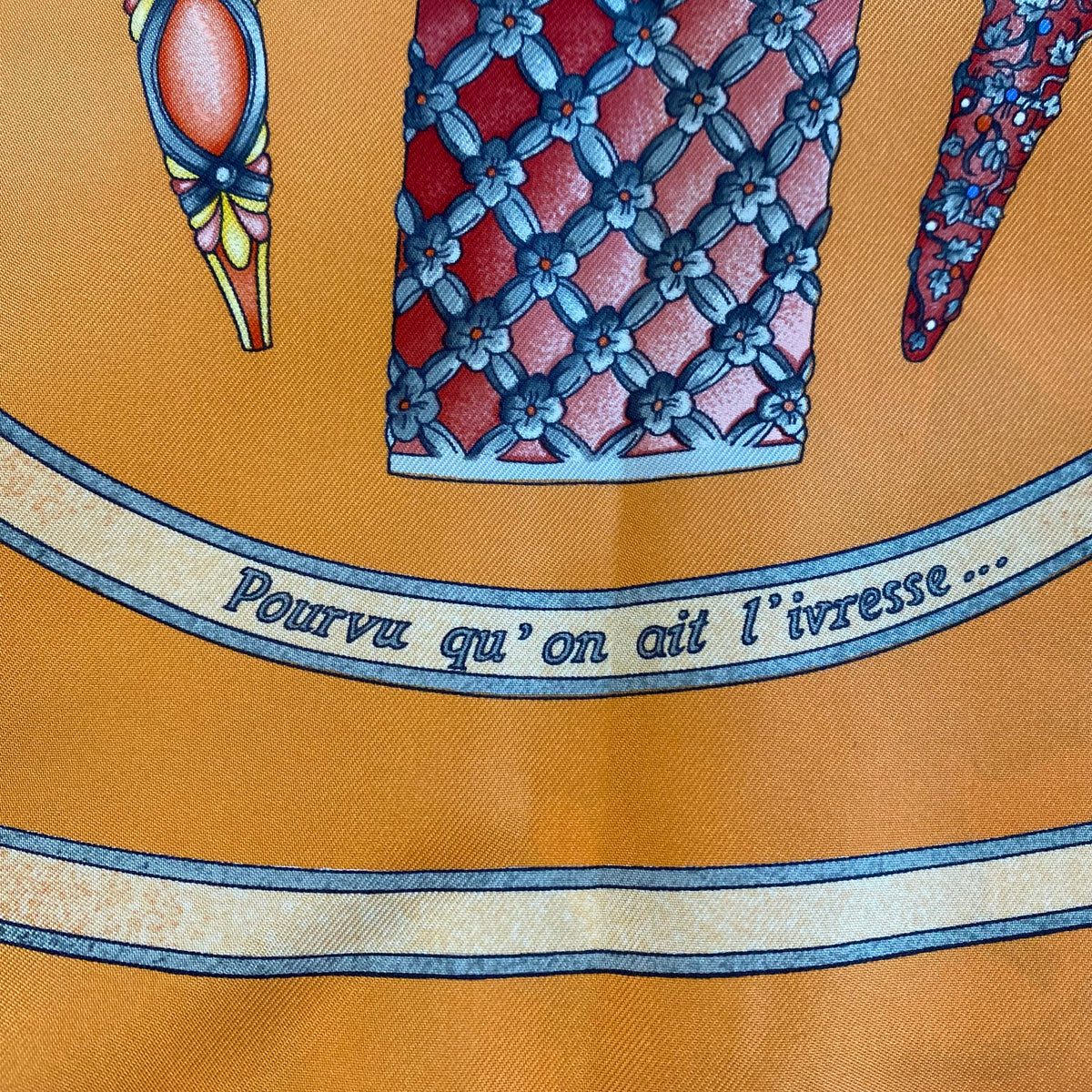 Brand New Boxed Hermès  Qu Importe le Flacon Silk Scarf