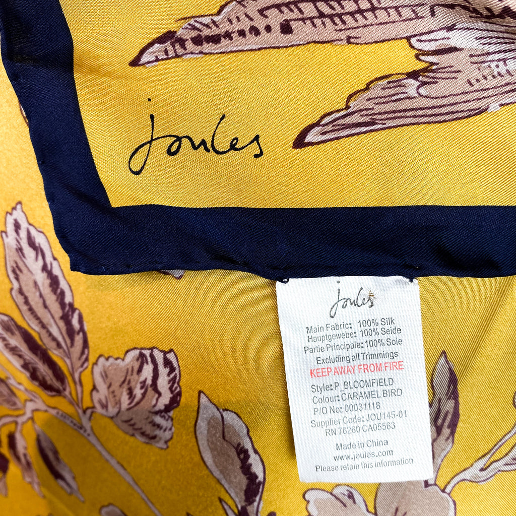 Joules Floral Silk Scarf