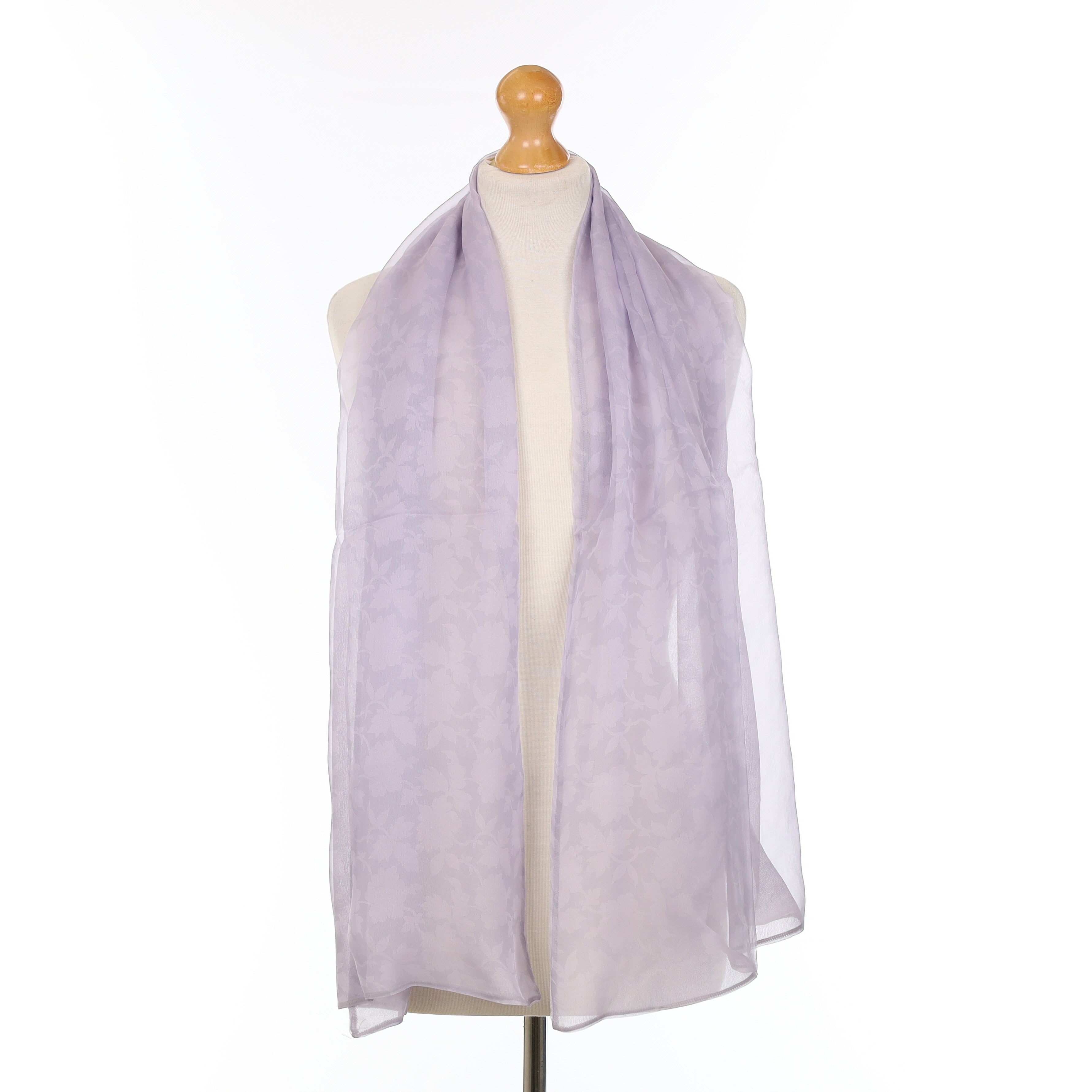 Brand New Jaeger Lilac Purple Floral Vintage Silk Scarf