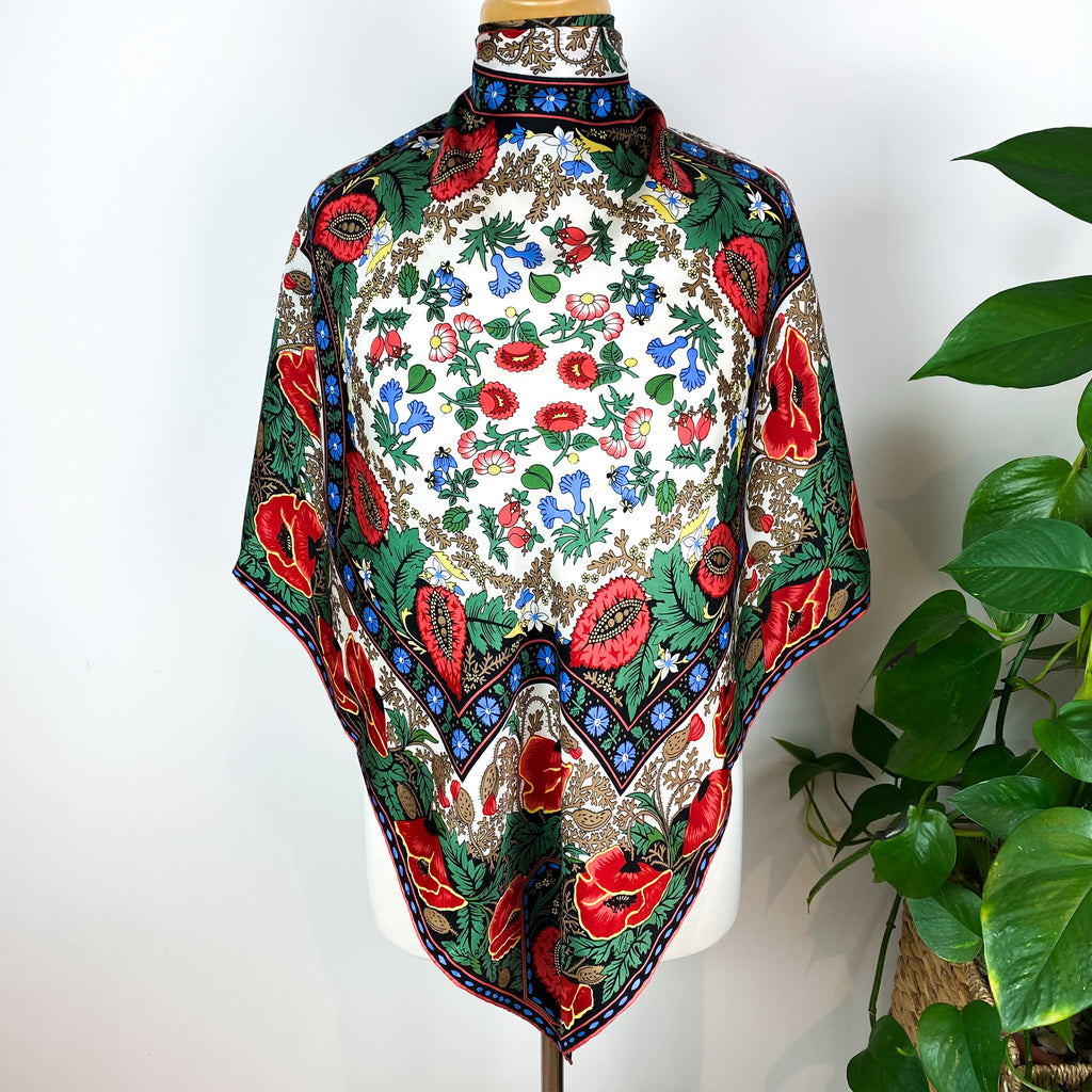 Beckford Silk Floral Scarf