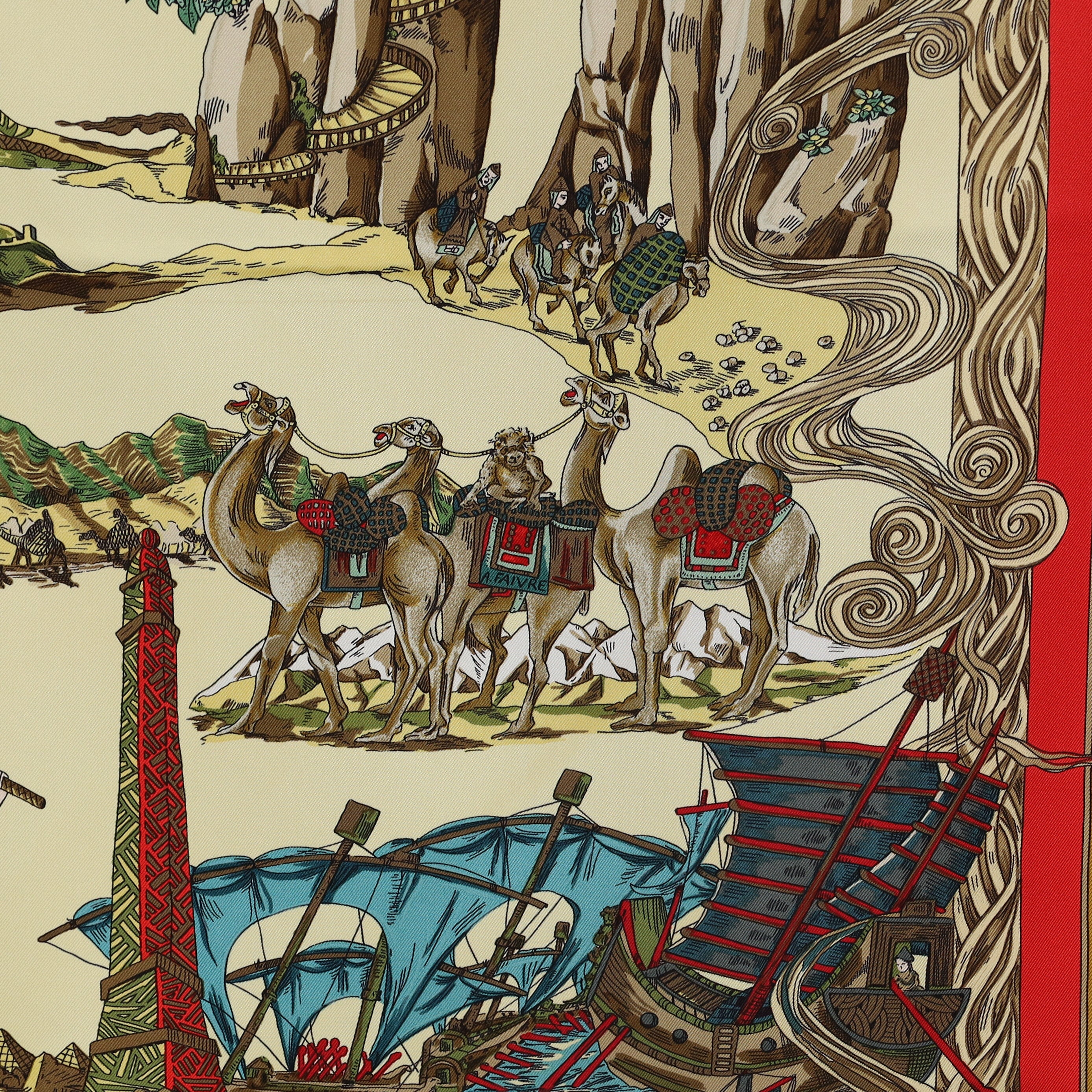 Hermès Au Fil De La Soie Silk Scarf