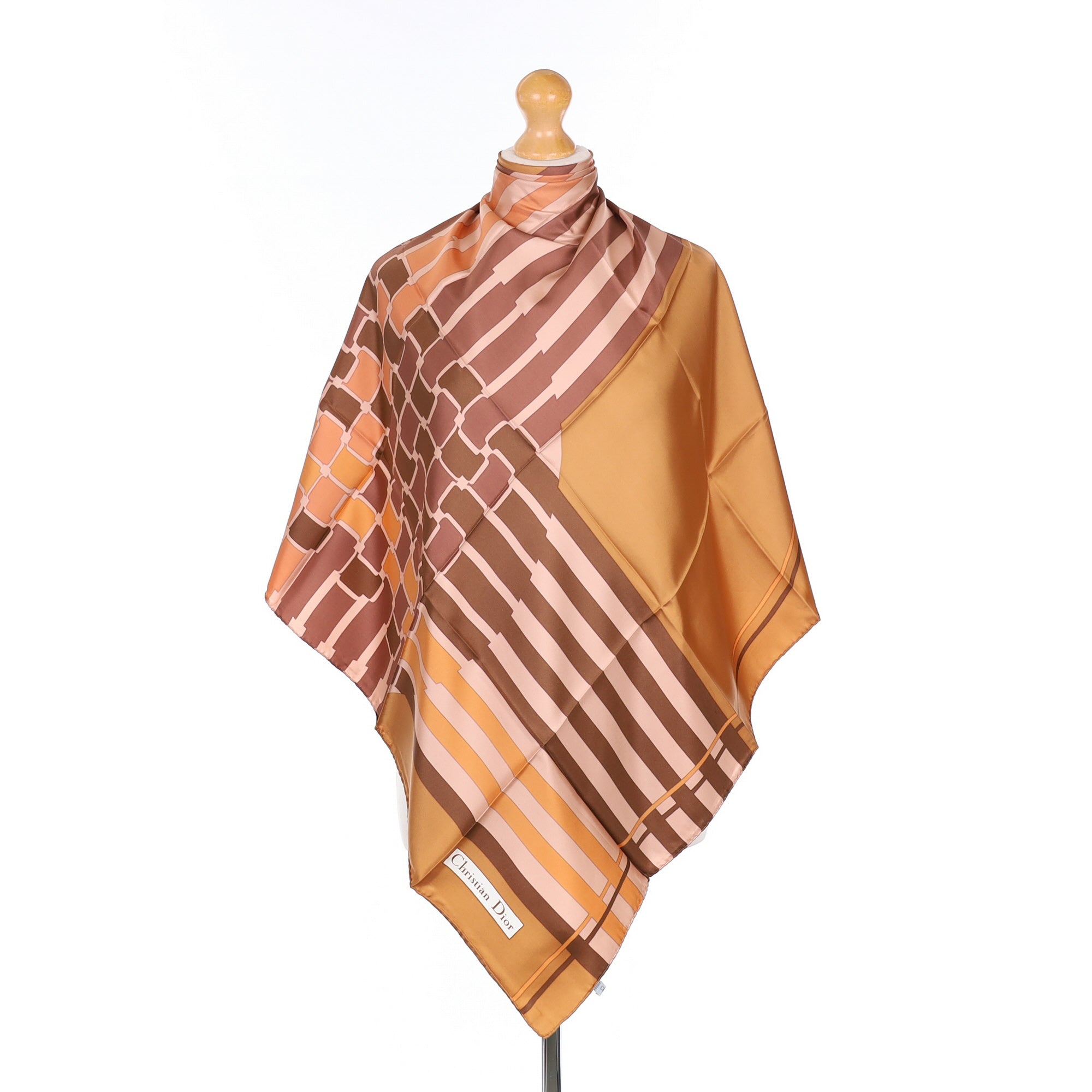 Brand New Boxed Christian Dior Geometric Vintage Silk Scarf