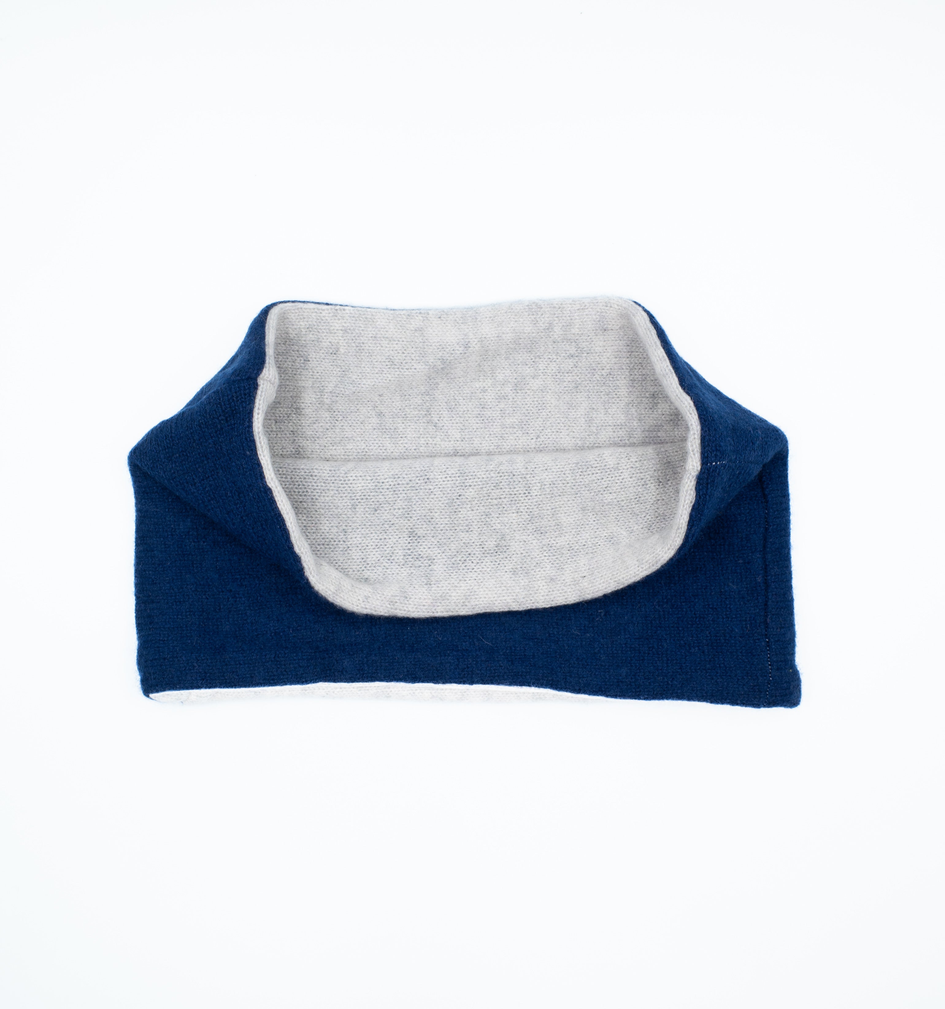 French Navy and Ash Grey Neck Warmer