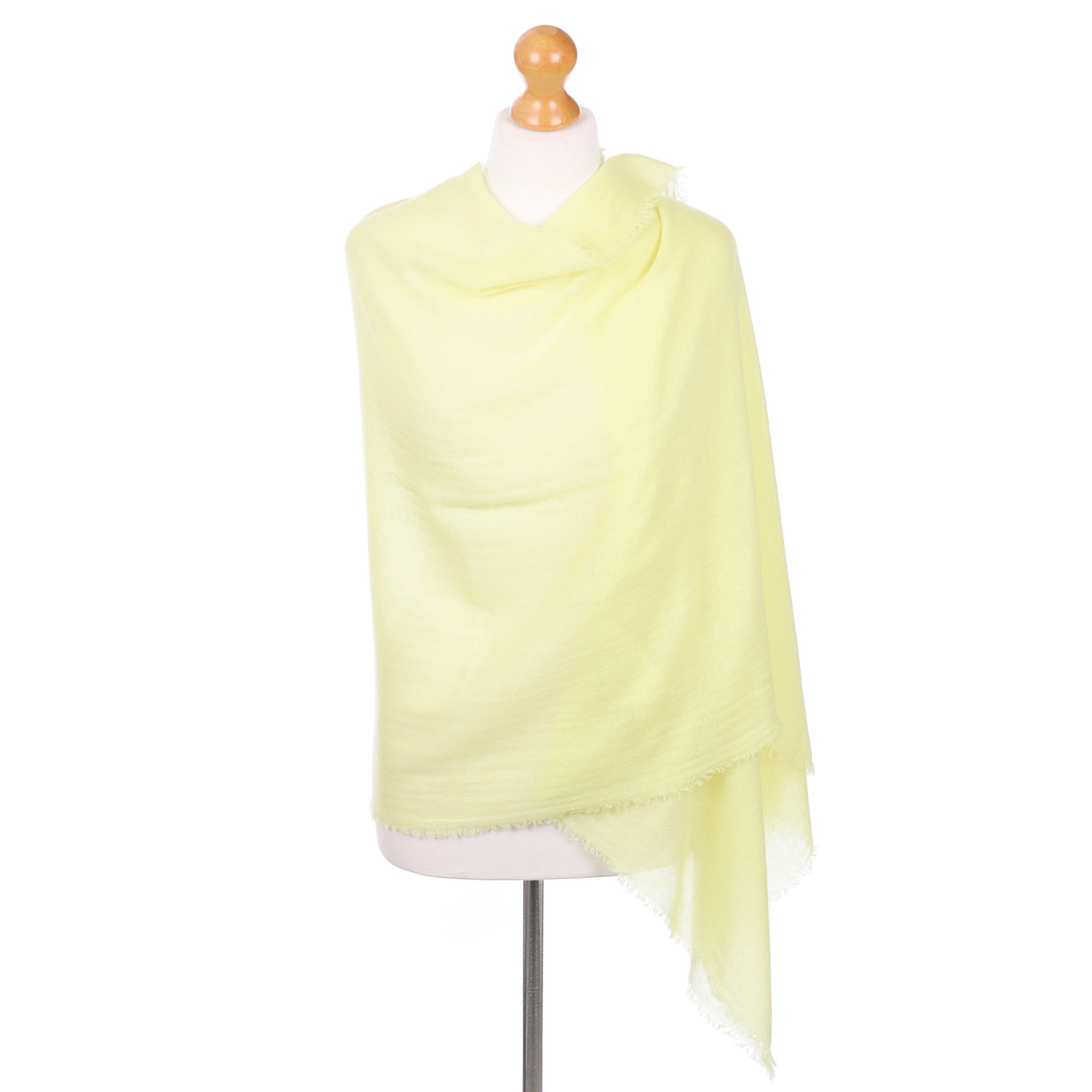 Pale Lemon Cashmere Wrap One Size