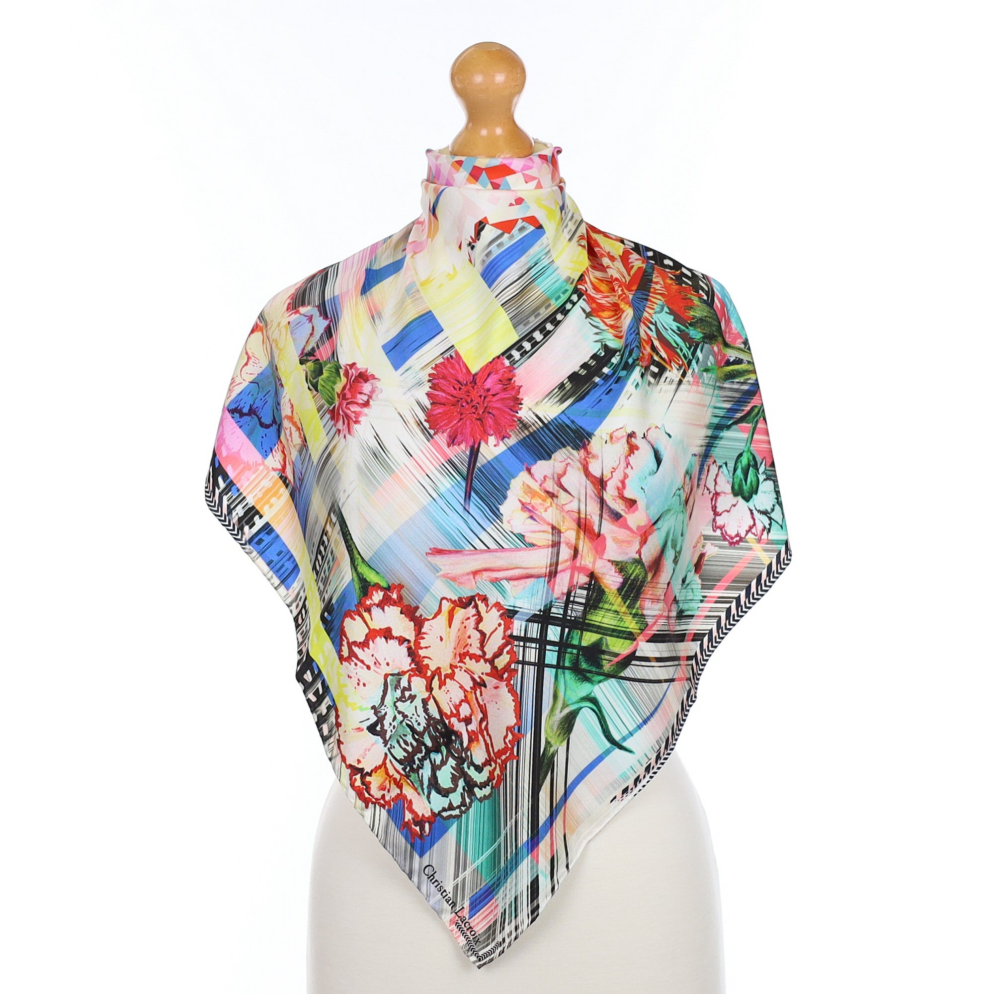 Christian Lacroix Multicoloured Abstract Silk Scarf