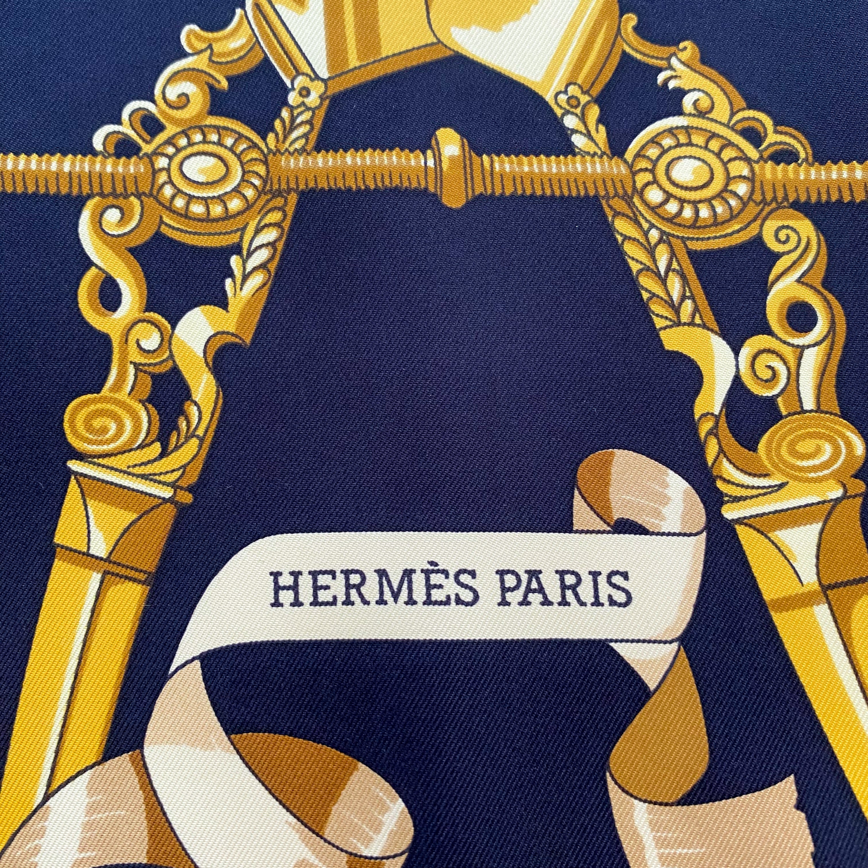 Hermes Copeaux 1998 Designer Silk Scarf
