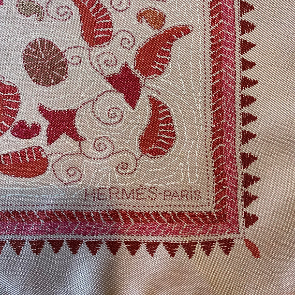 Pristine Hermès Carré Kantha Silk Scarf Quite Rare