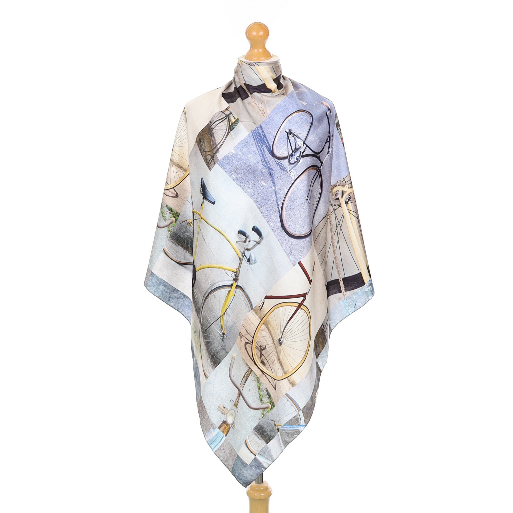 Brand New Bicycle Theme Silk Scarf