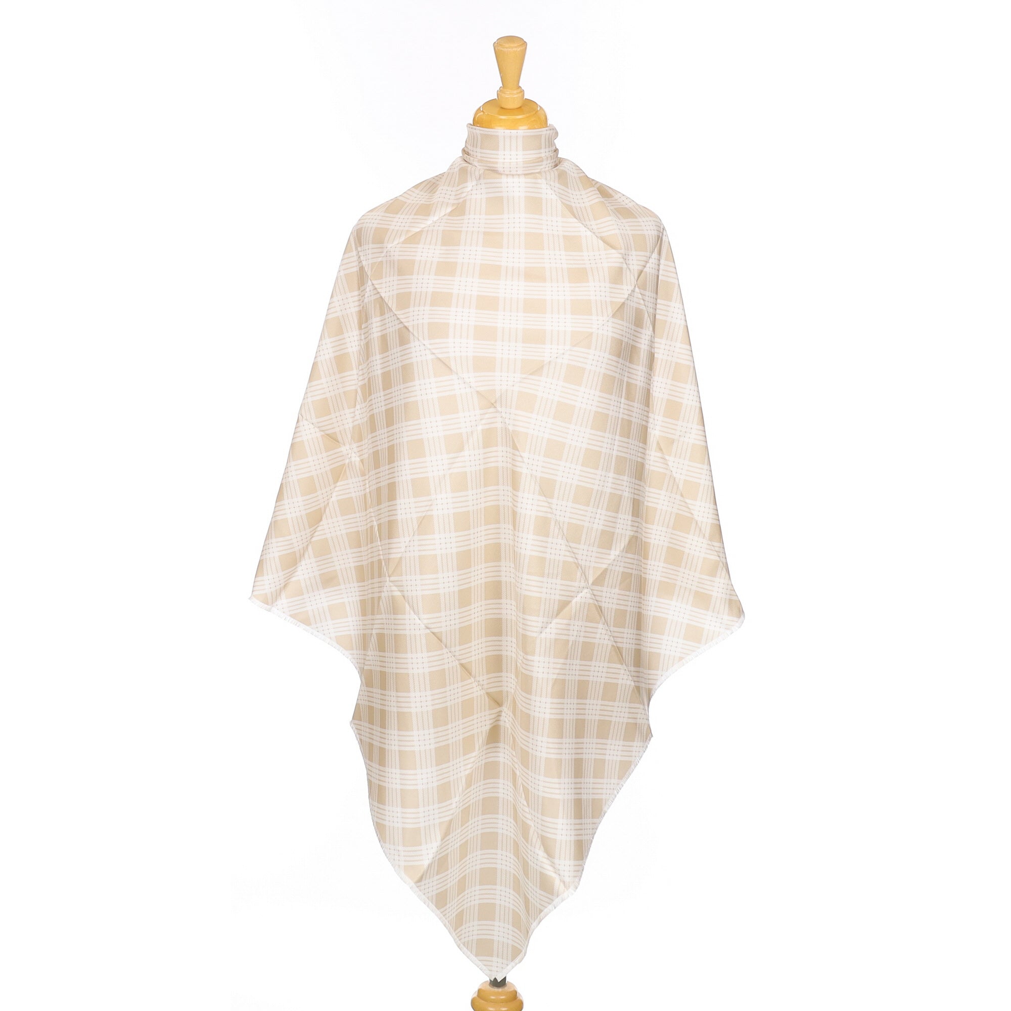 Brand New Agnona Beige Check Silk Scarf