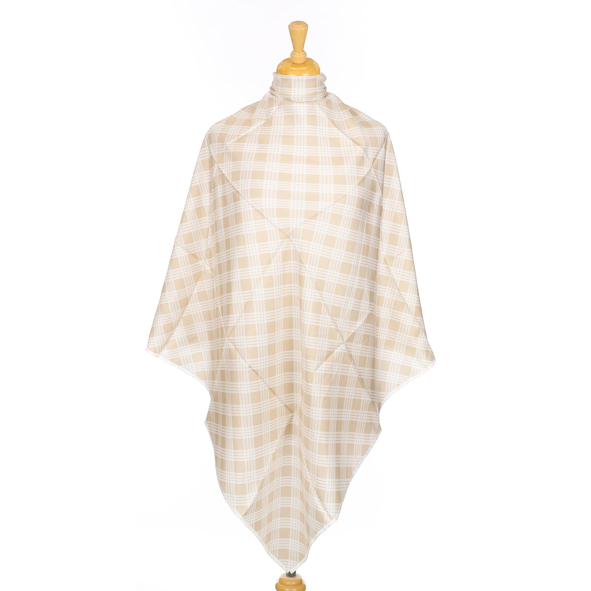 Brand New Agnona Beige Check Silk Scarf