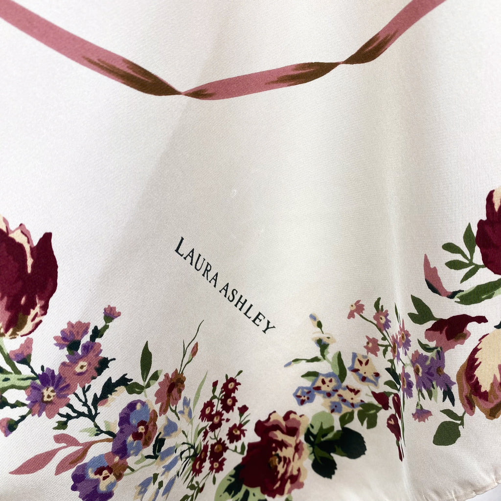 Laura Ashley Floral Vintage Silk Scarf