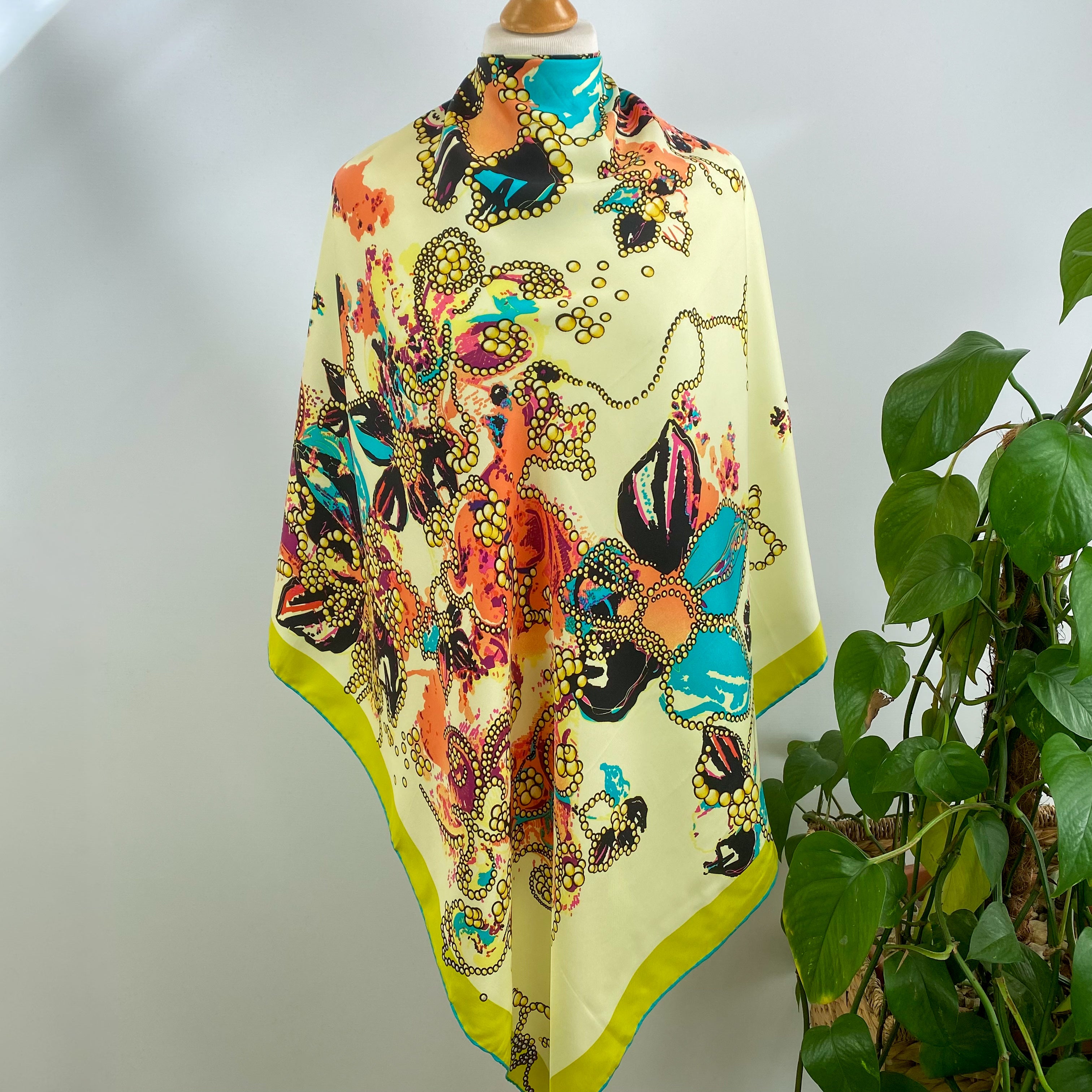 1980’s Pierre Cardin Multi Coloured Silk Scarf