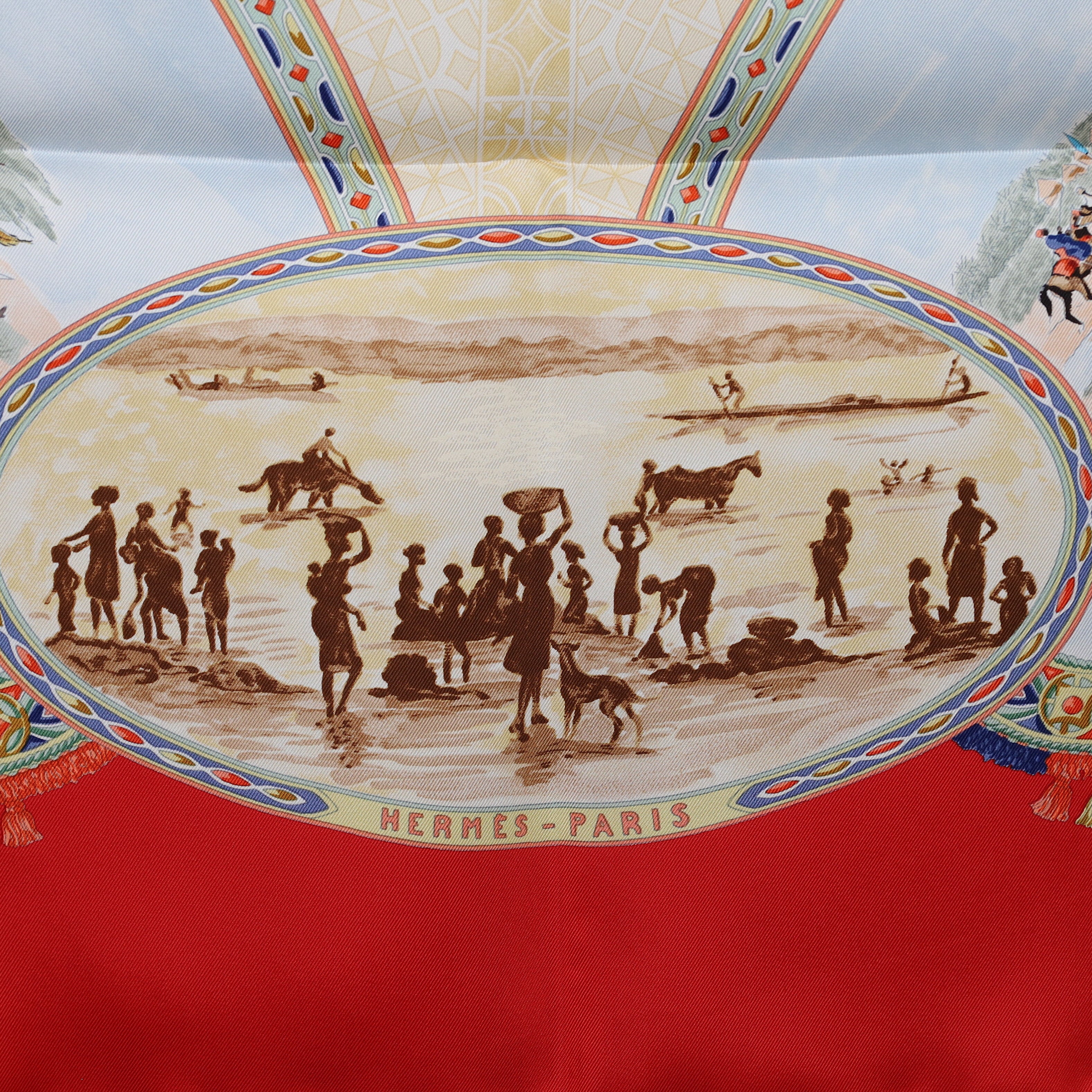 Brand New Boxed Hermès Cavaliers Peuls Silk Scarf
