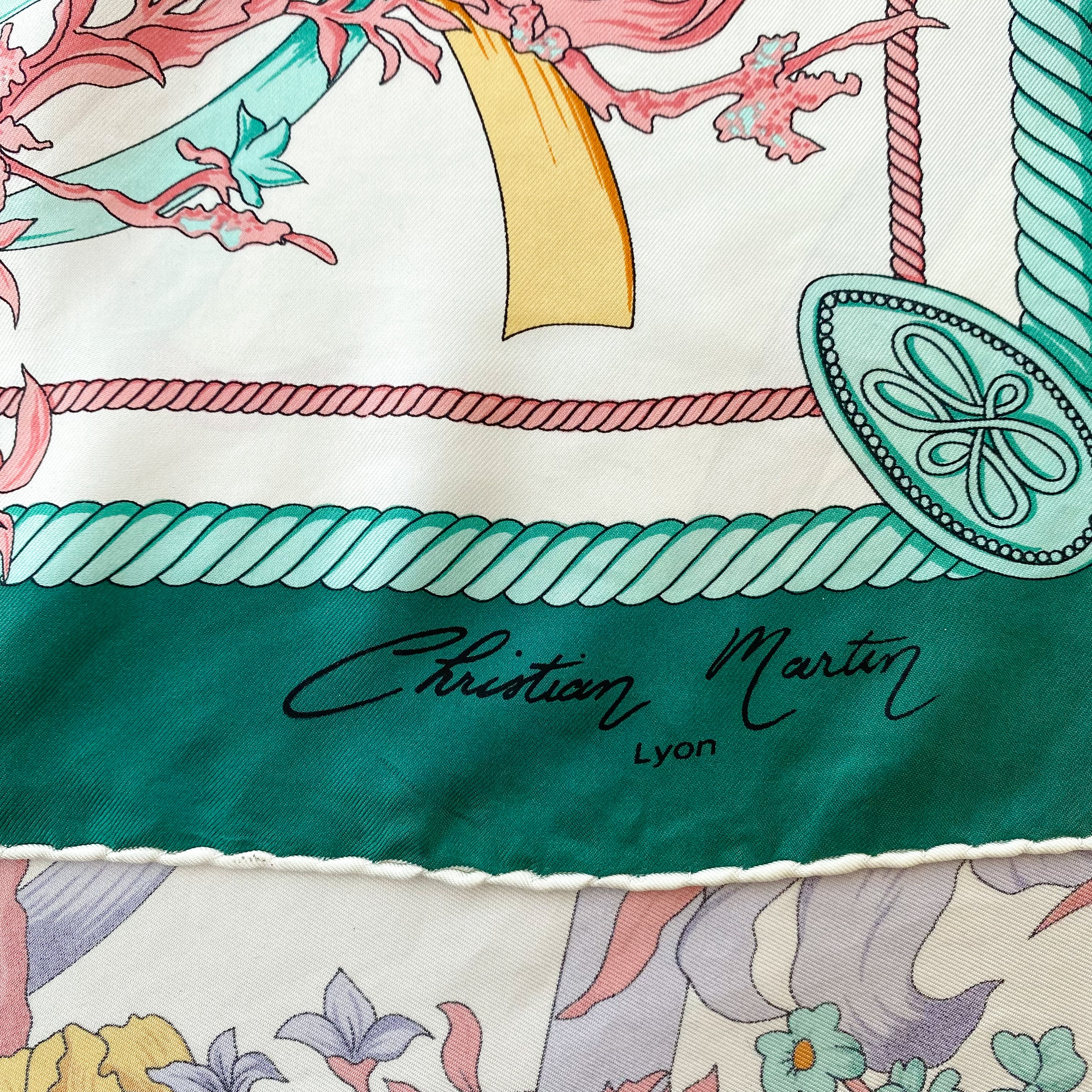 Christian Martin French Vintage Silk Scarf