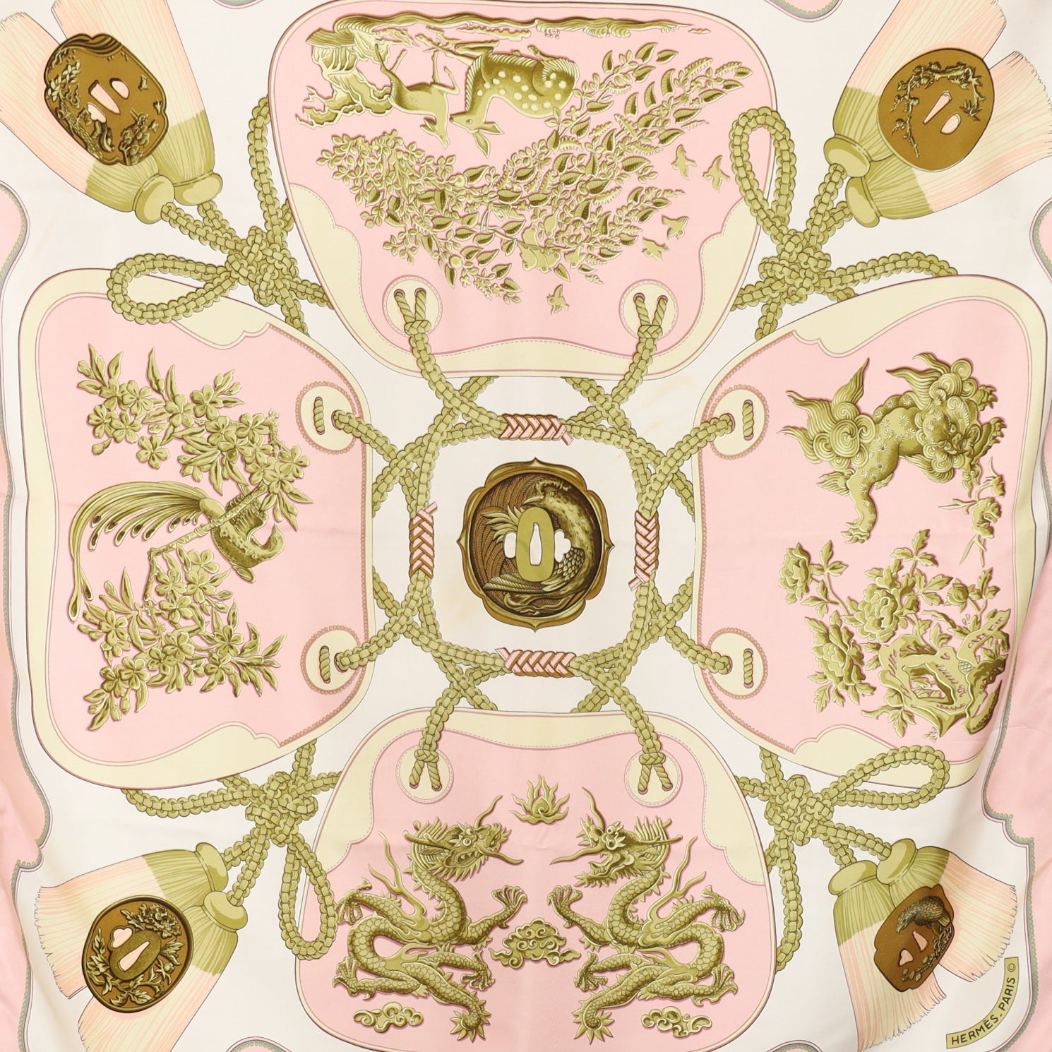 Hermès Tsubas Silk Scarf