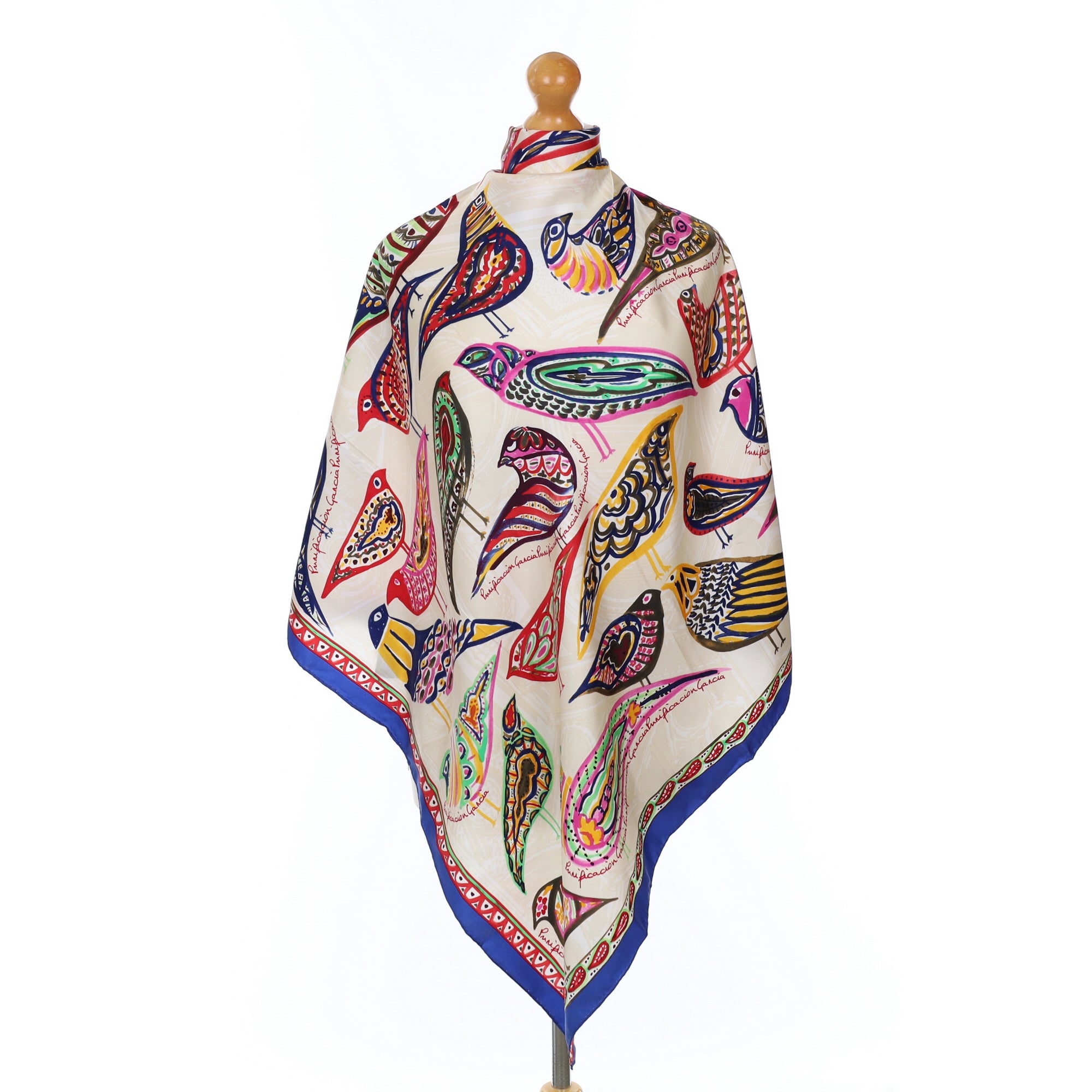 Brand New Purification Garcia Bird Design Boxed Silk Scarf