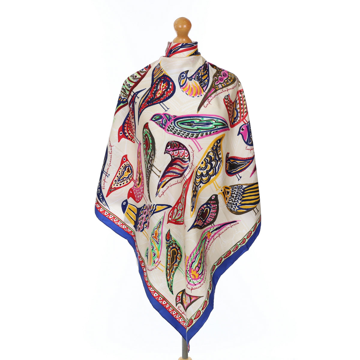 Brand New Purification Garcia Bird Design Boxed Silk Scarf