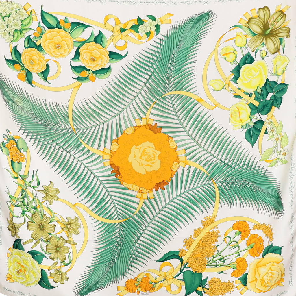 Hermès Fleurs De L’opéra Silk Scarf