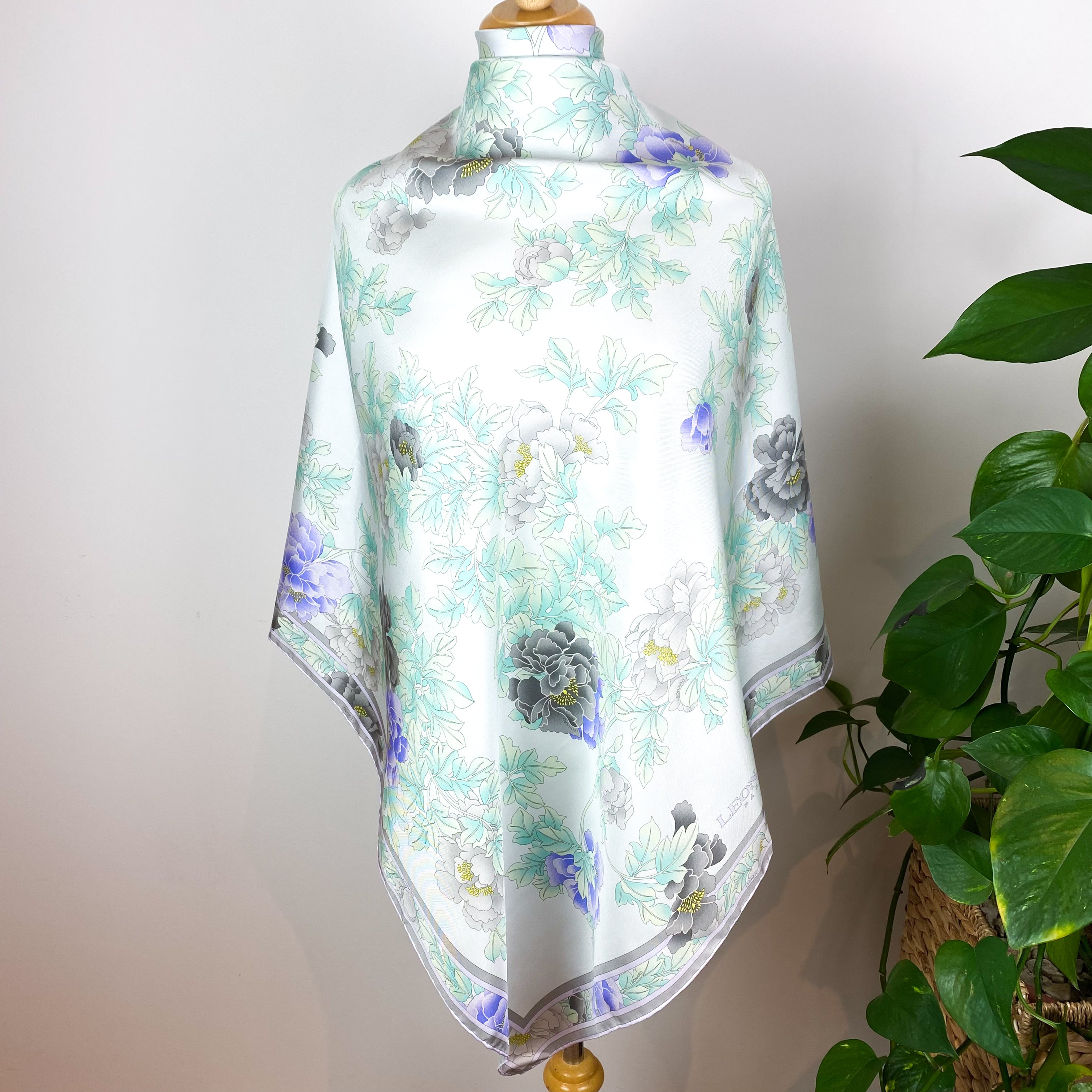 Brand New Leonard Paris Designer Silk Scarf